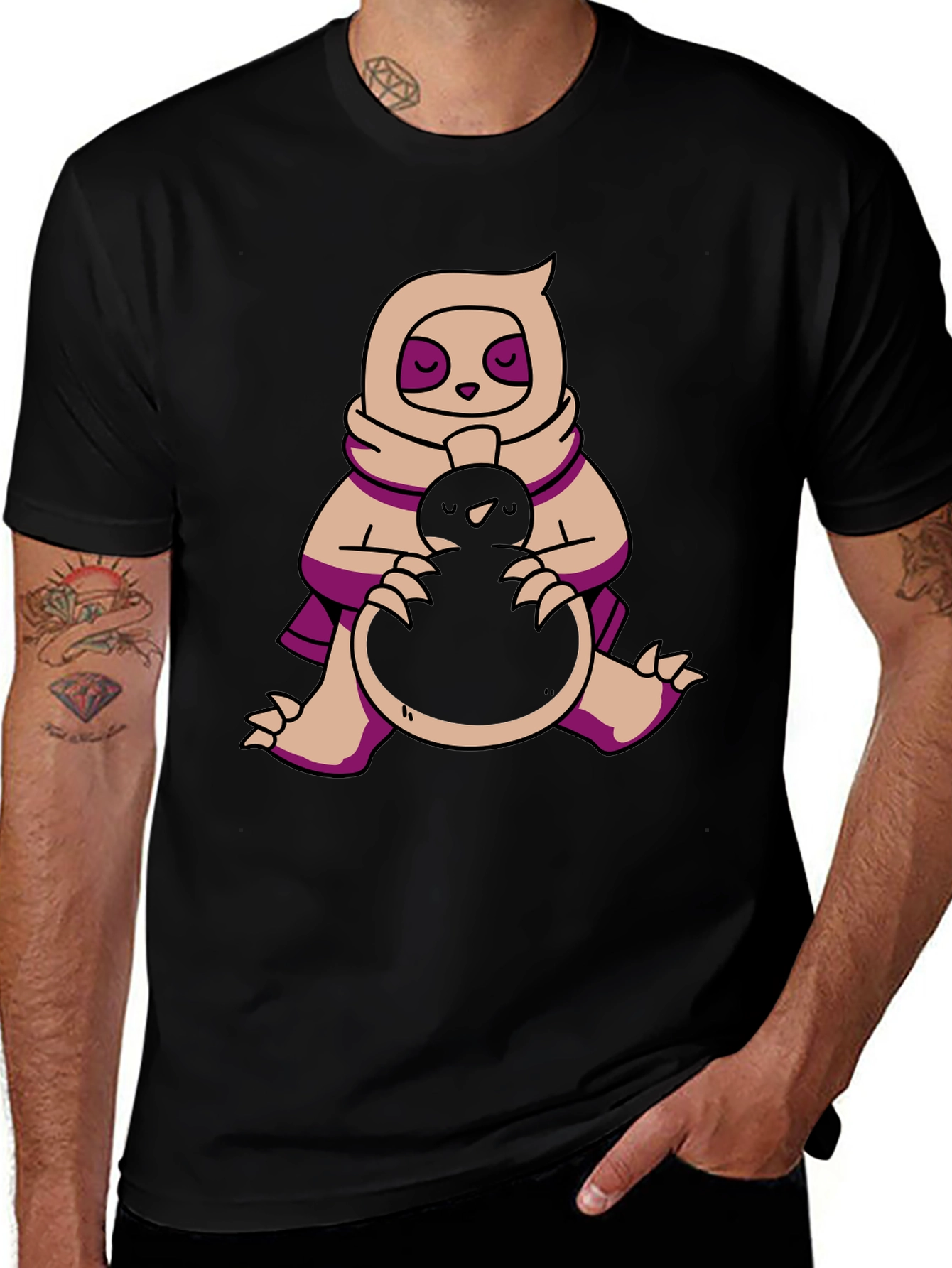 Sloth & Bird T-Shirt - Cute Graphic Tee