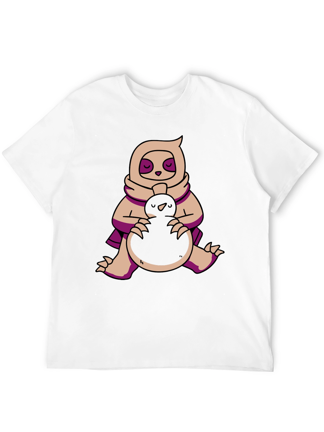 Sloth & Bird T-Shirt - Cute Graphic Tee