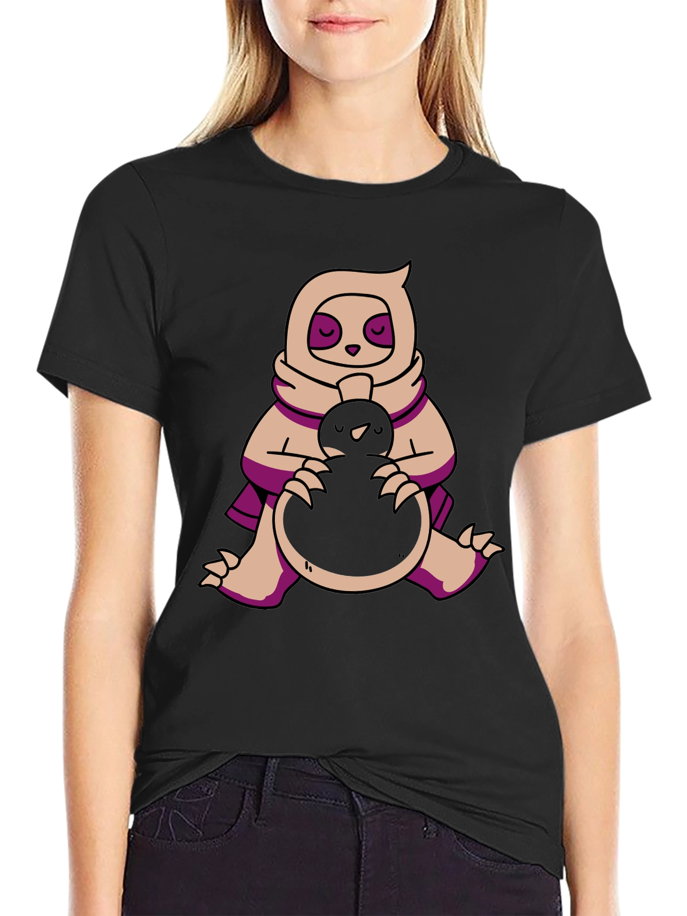 Sloth & Bird T-Shirt - Cute Graphic Tee