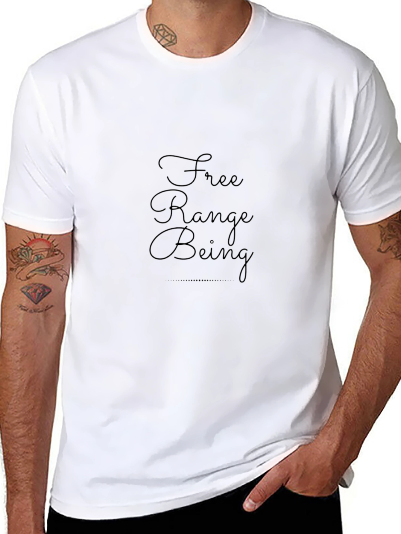 Free Range Being Black T-Shirt - Casual Comfort