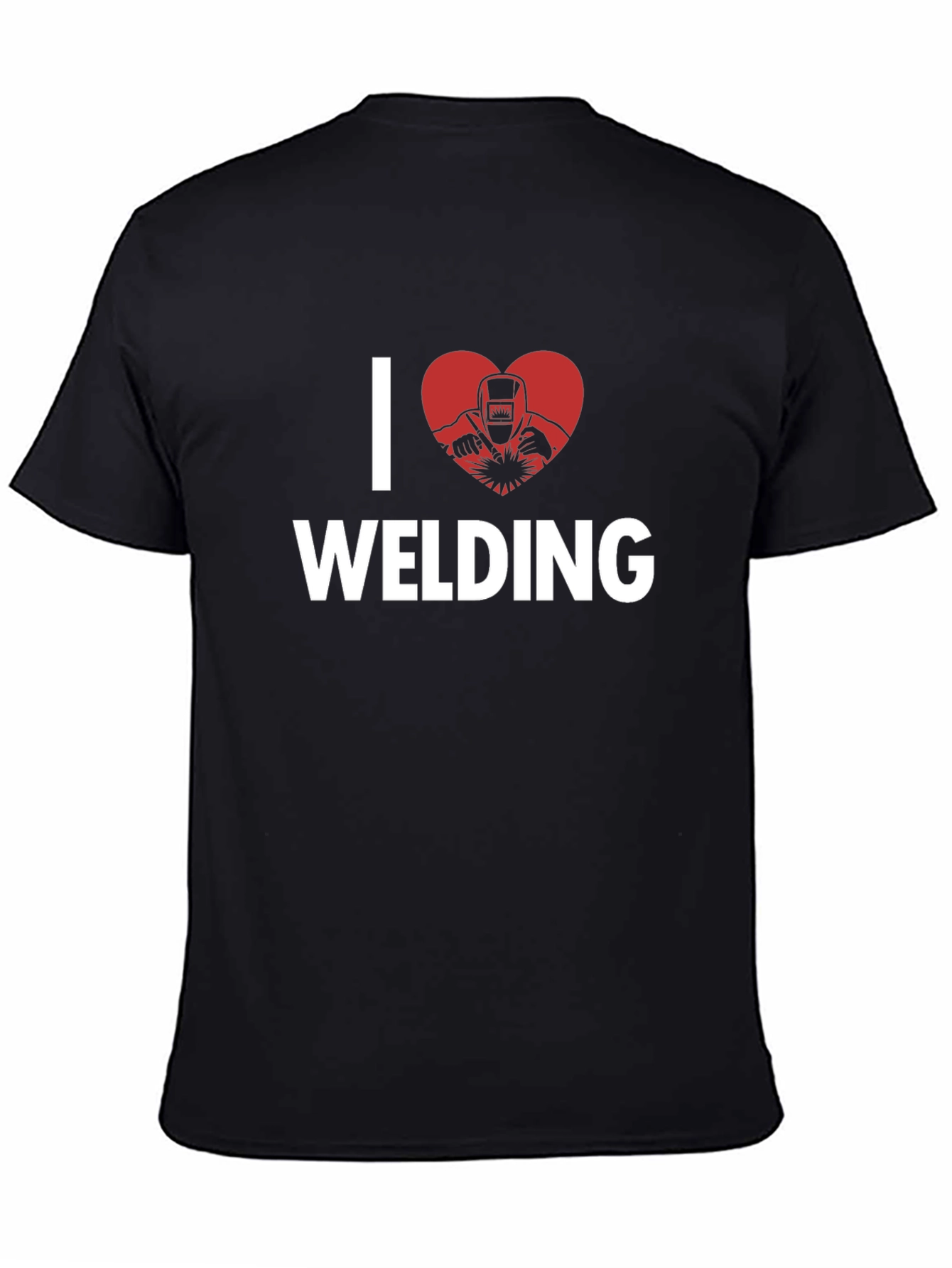I Love Welding Graphic T-Shirt - Black Cotton Tee