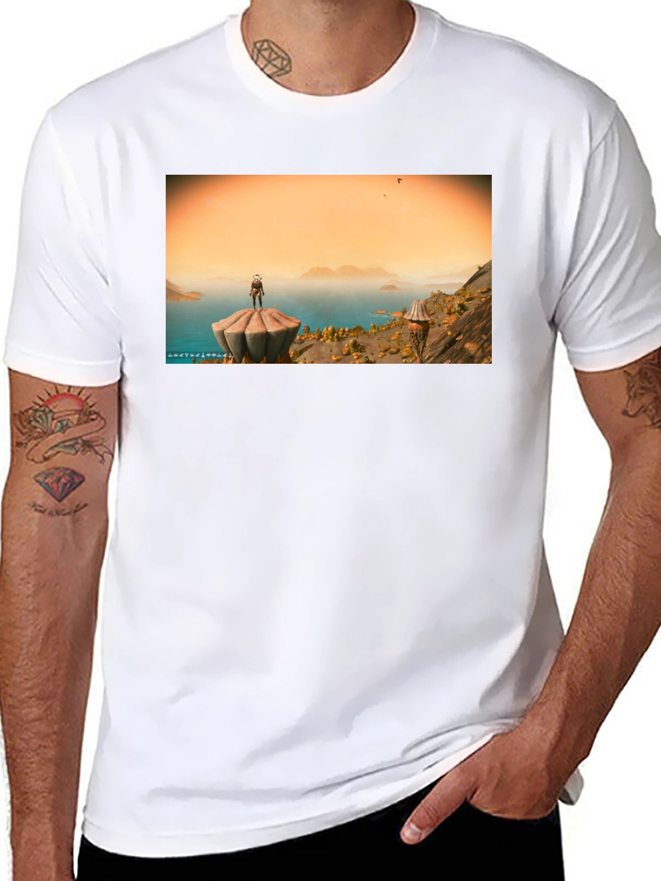 No Mans Sky T-Shirt Black Cotton Blend