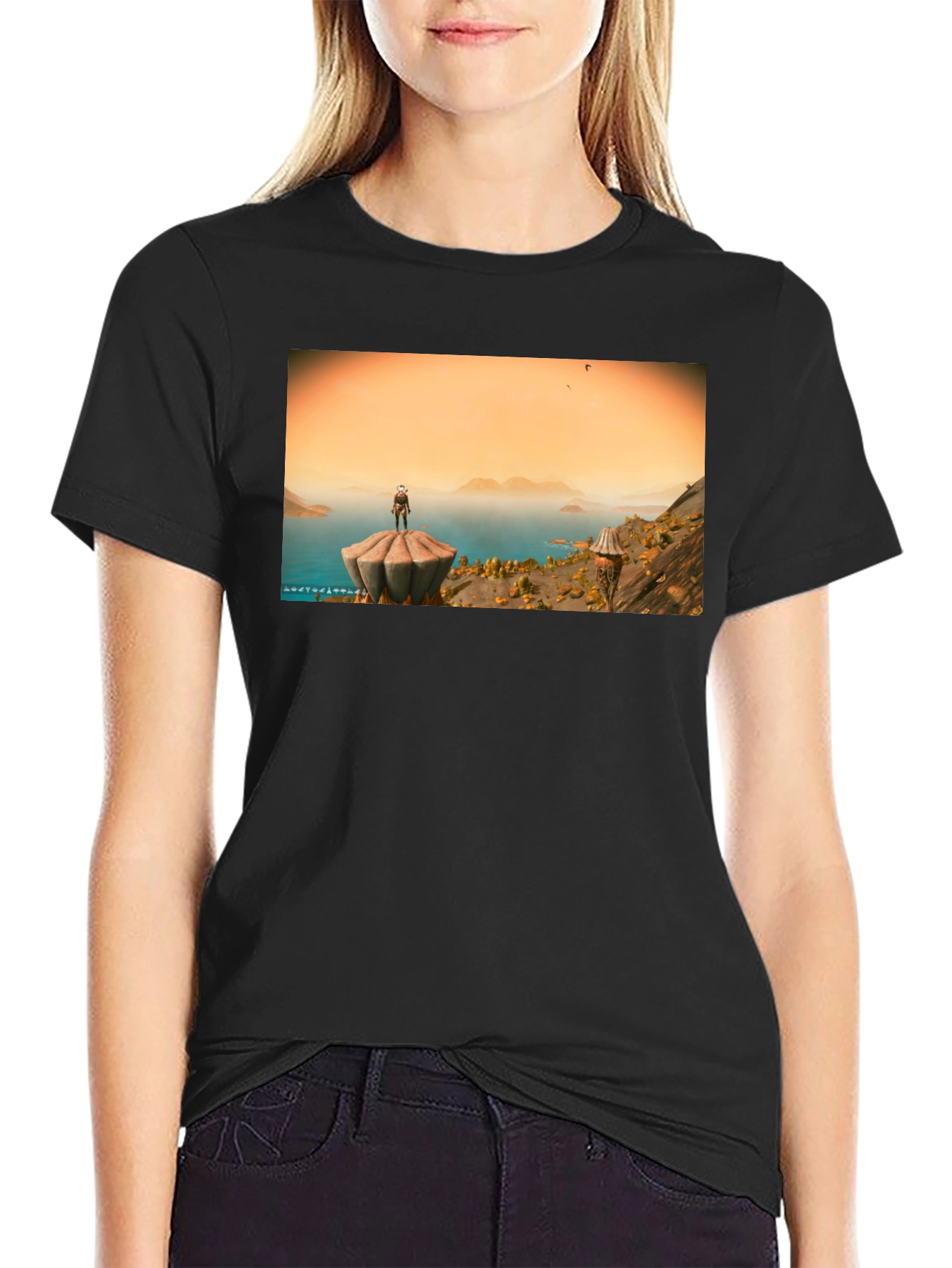 No Mans Sky T-Shirt Black Cotton Blend