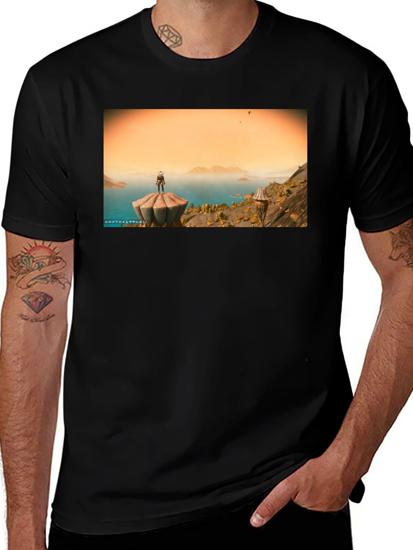 No Mans Sky T-Shirt Black Cotton Blend