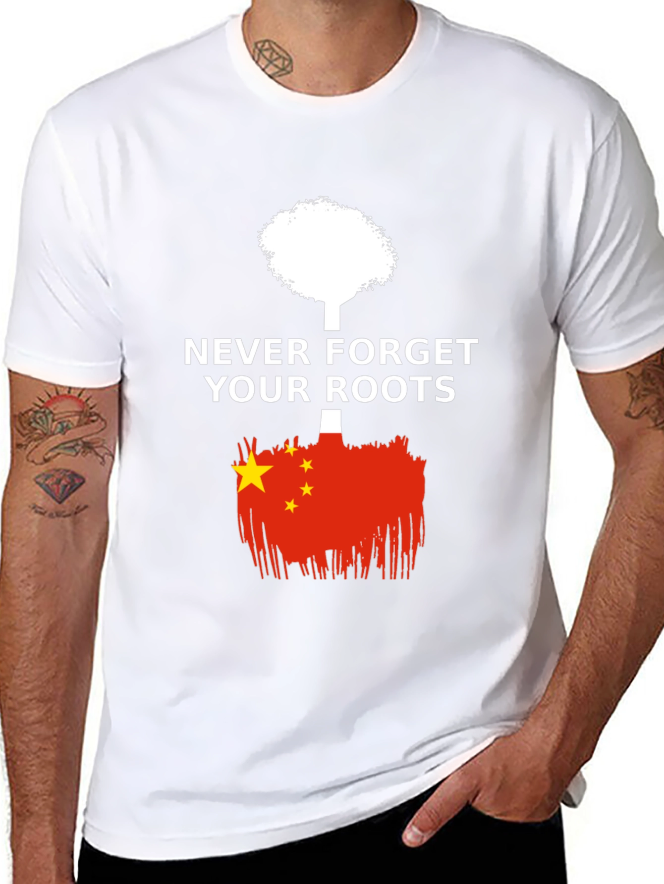 Never Forget Roots China Flag T-Shirt
