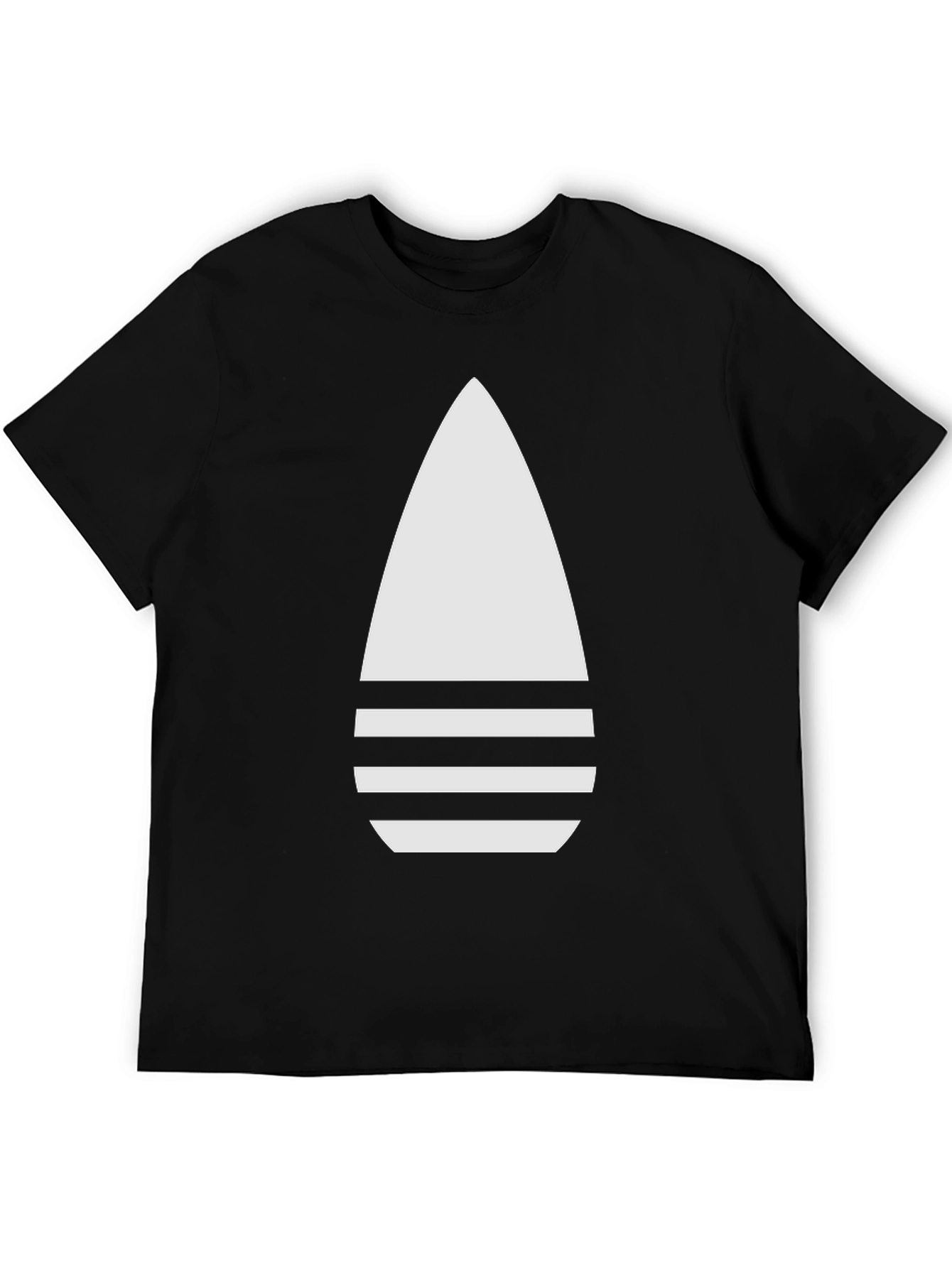 Modern Black T-Shirt with Abstract White Design