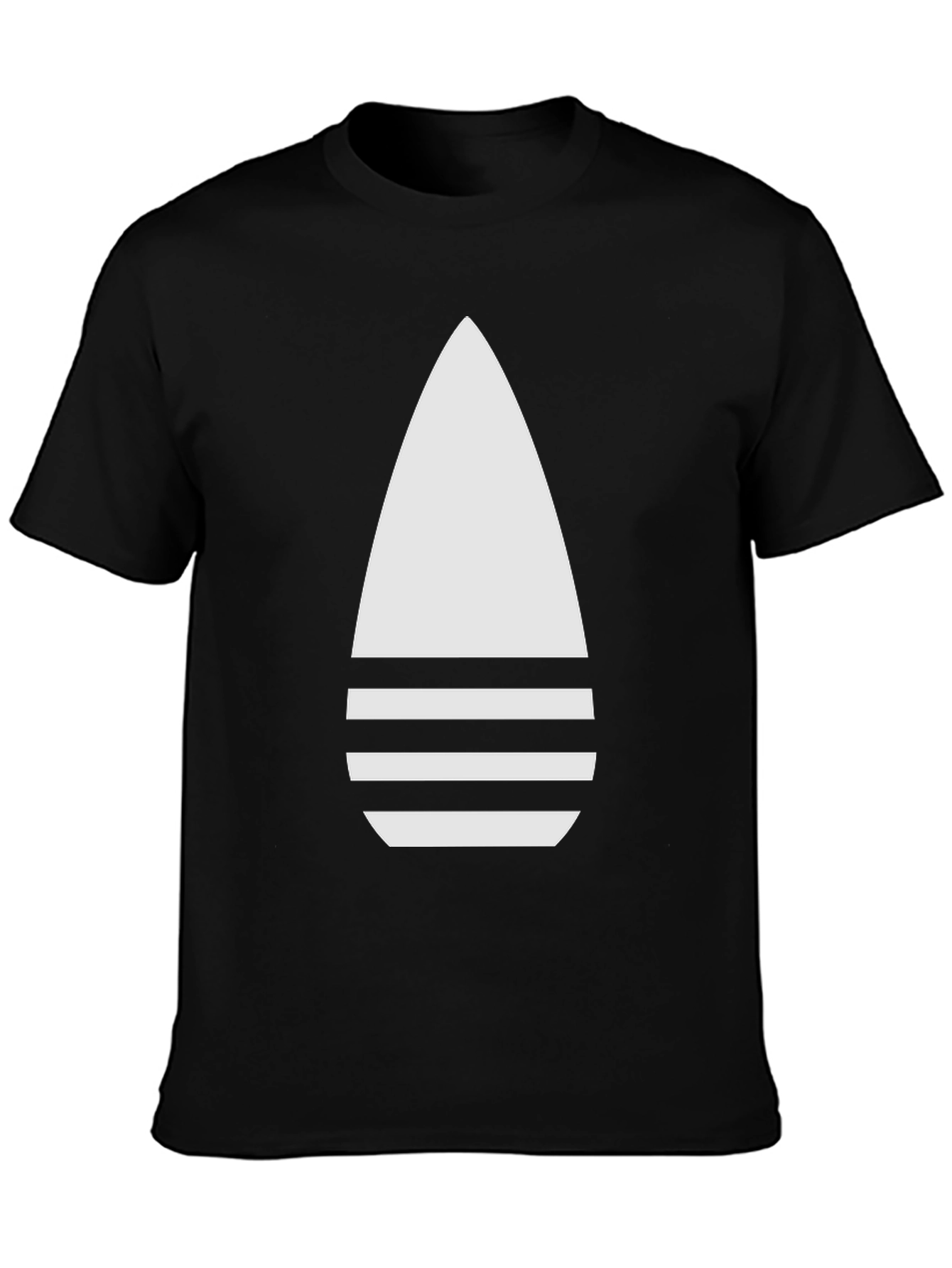 Modern Black T-Shirt with Abstract White Design