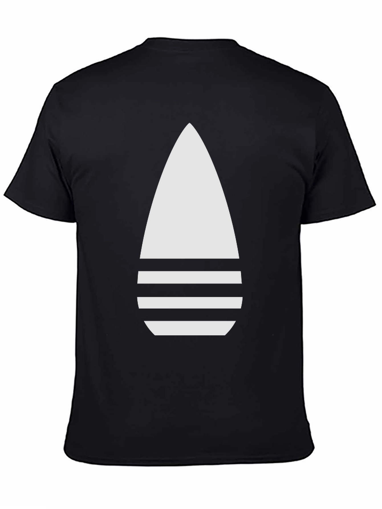 Modern Black T-Shirt with Abstract White Design