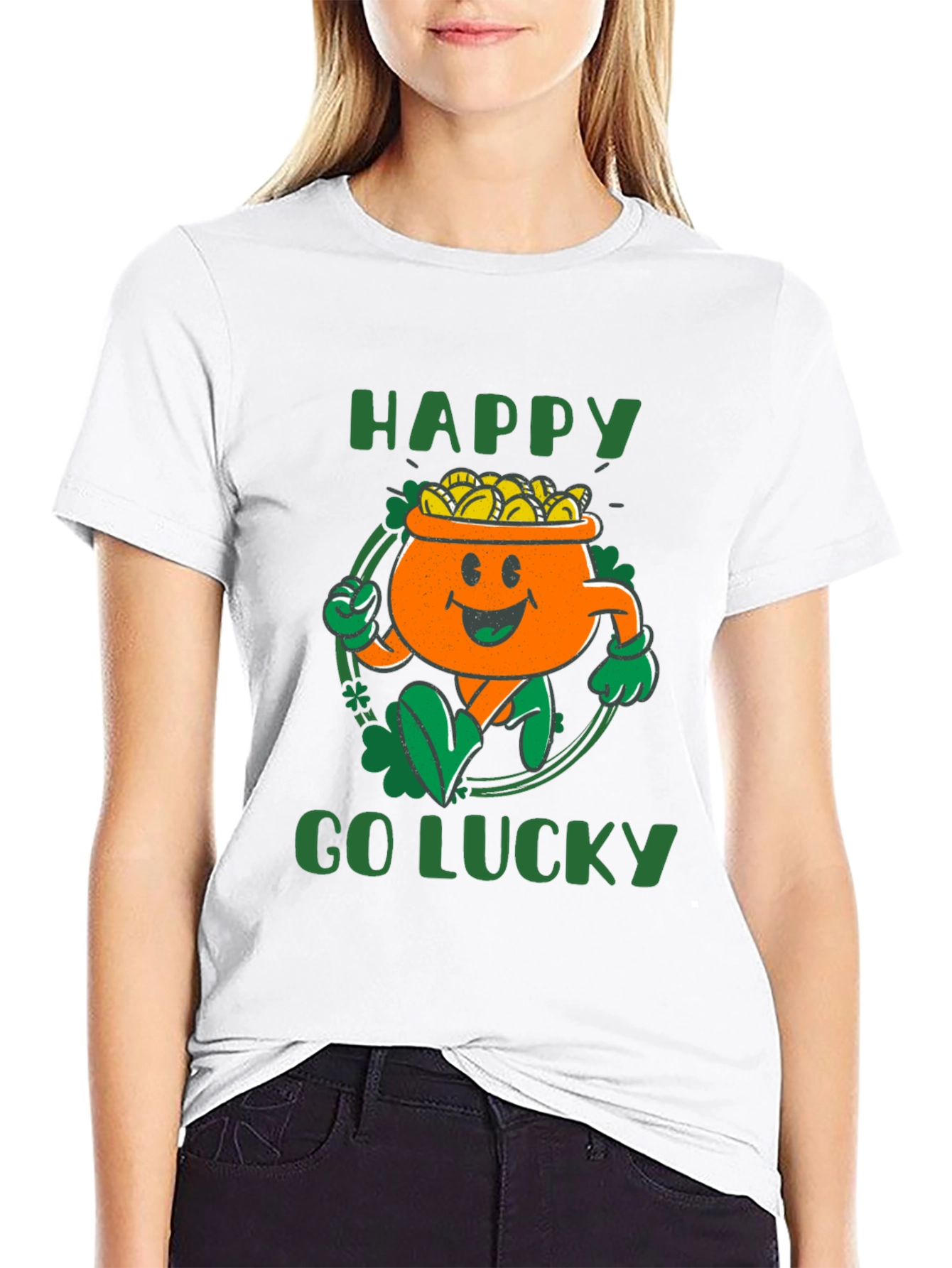 St. Patricks Day Graphic Tee - Happy Go Lucky