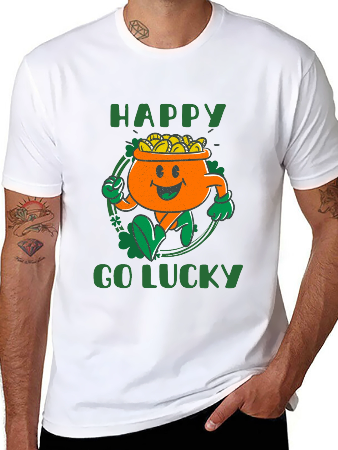 St. Patricks Day Graphic Tee - Happy Go Lucky