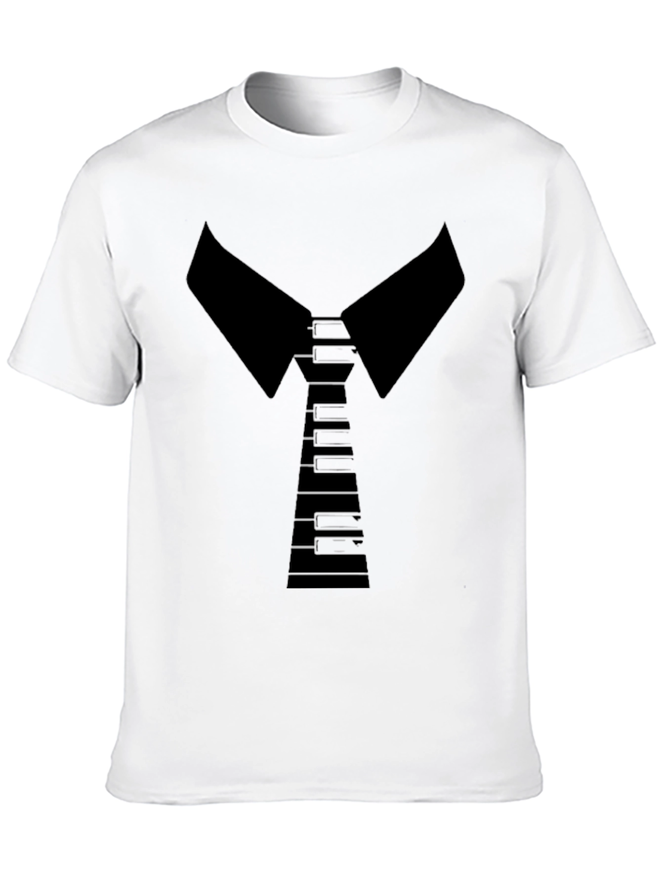 Piano Tie T-Shirt - Stylish Musician Tee