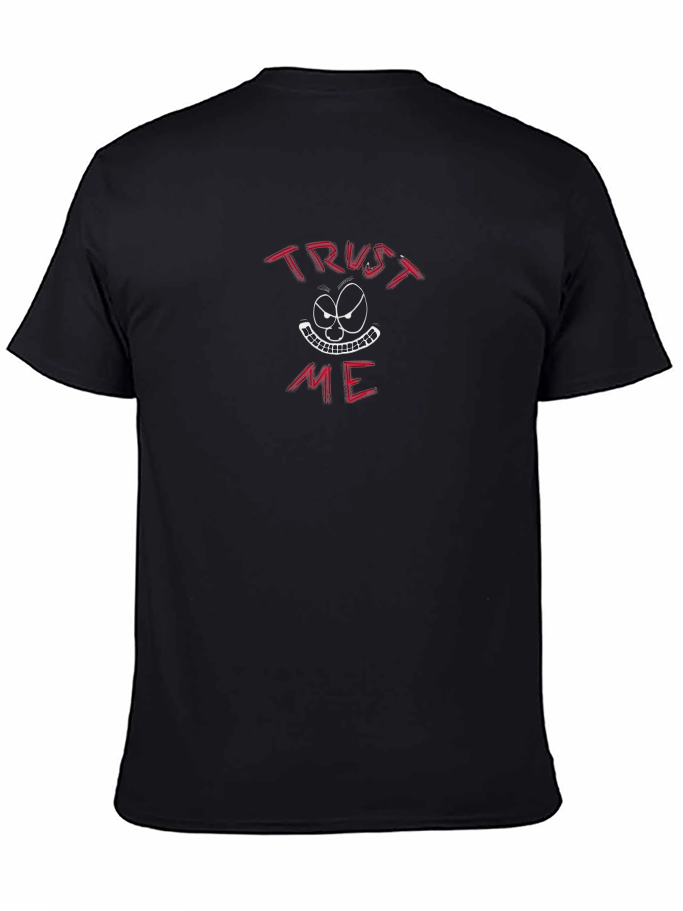 Trust Me Graphic Tee - Mens Black Cotton T-Shirt