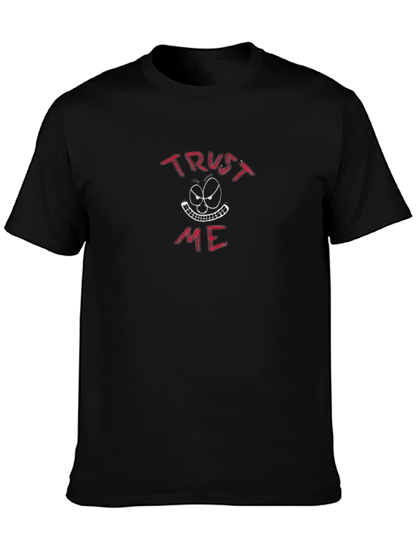Trust Me Graphic Tee - Mens Black Cotton T-Shirt