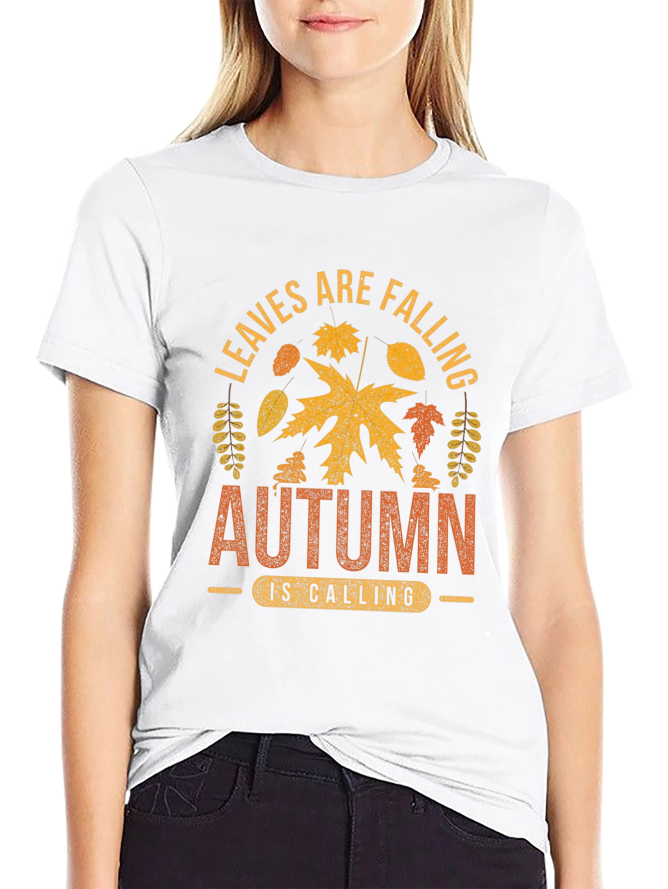 Autumn Leaves Falling T-Shirt - Cozy Fall Apparel