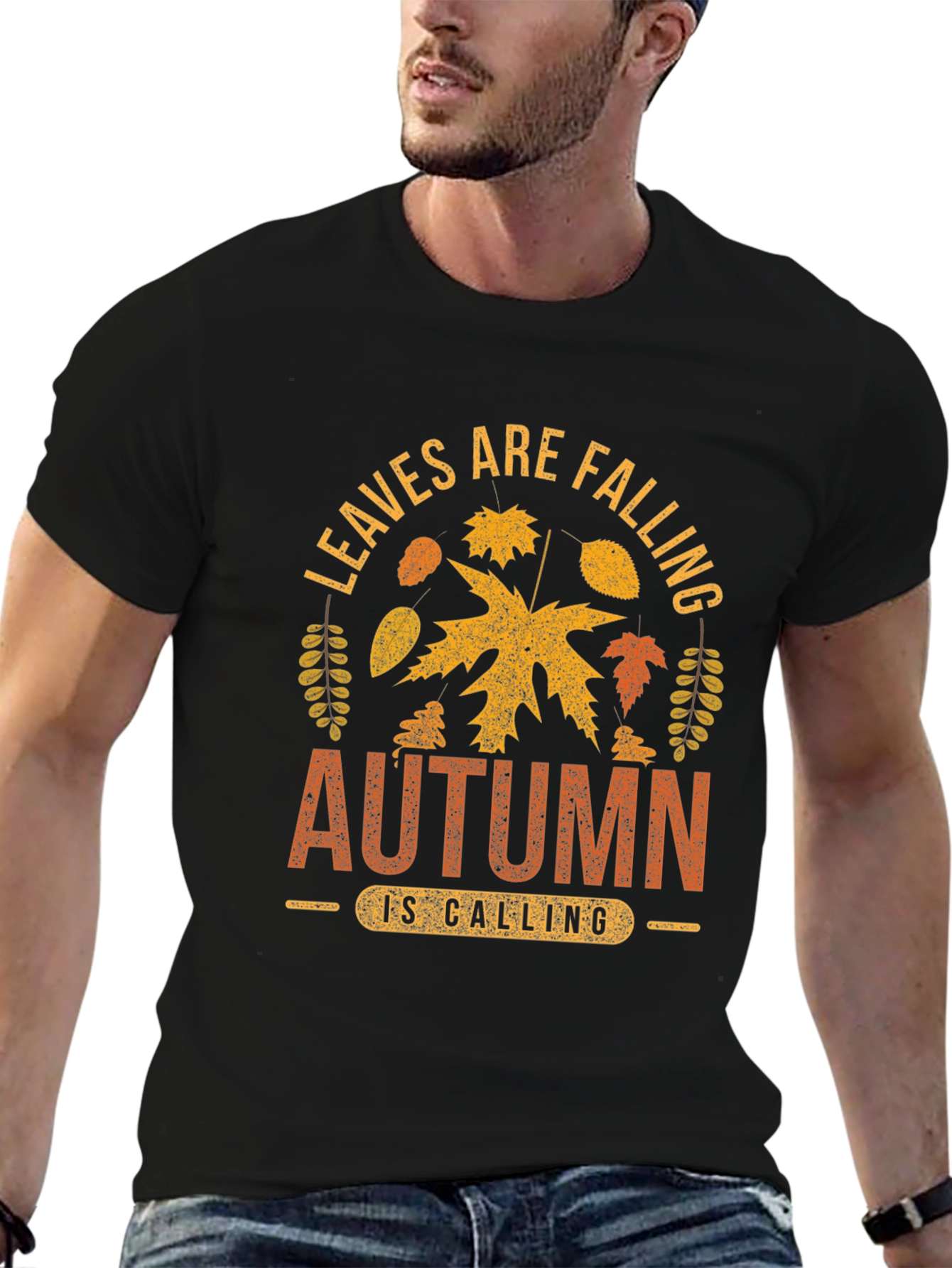 Autumn Leaves Falling T-Shirt - Cozy Fall Apparel