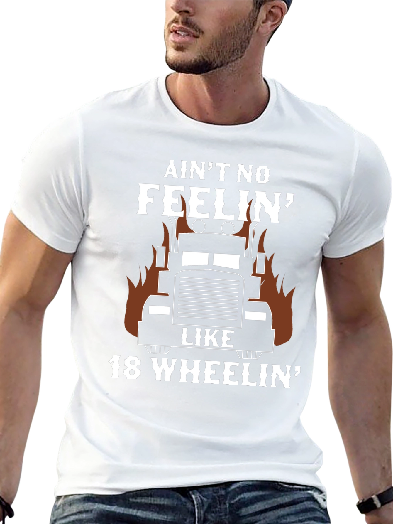 Aint No Feelin Like 18 Wheelin T-Shirt Trucker Gift