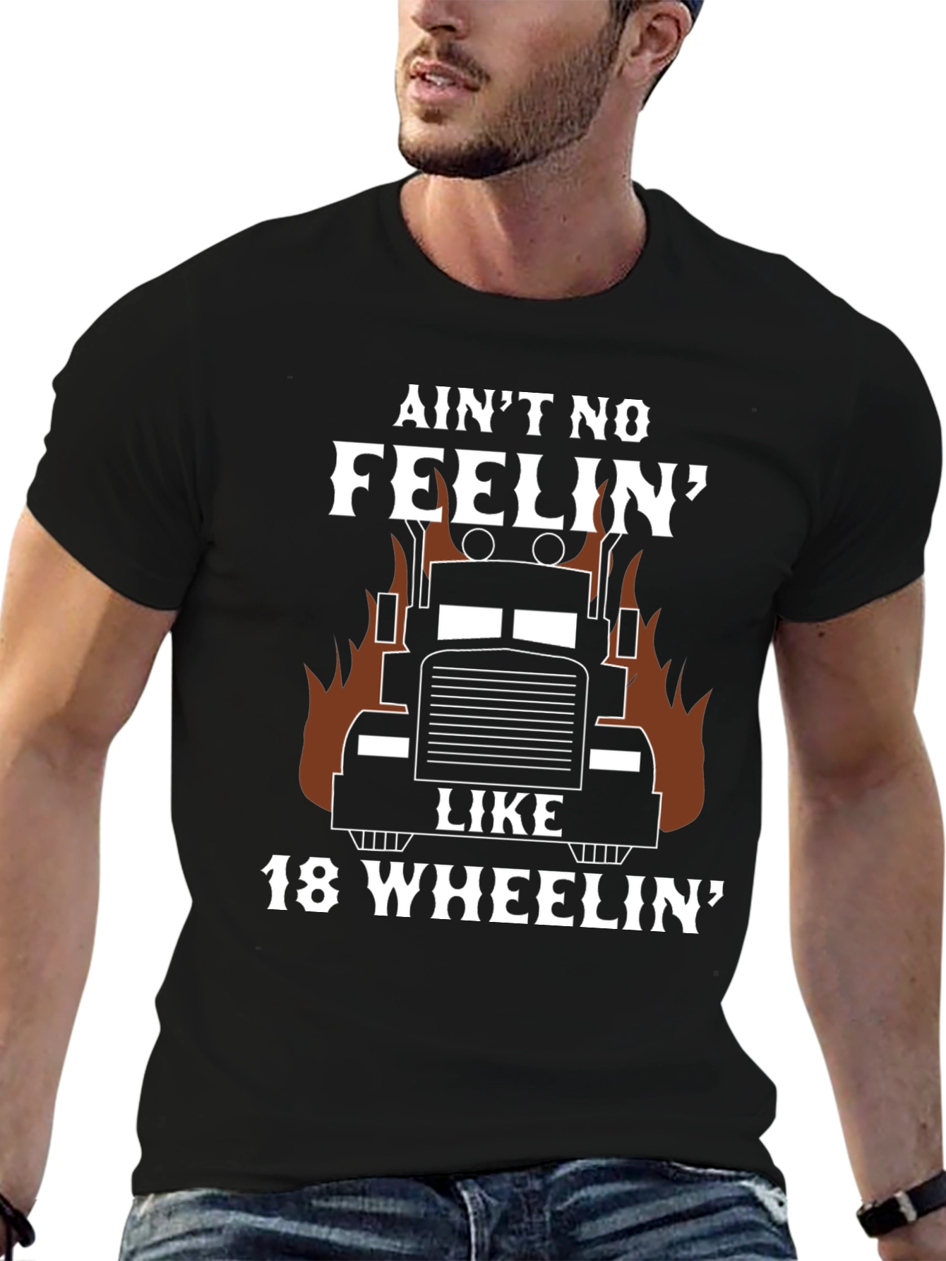 Aint No Feelin Like 18 Wheelin T-Shirt Trucker Gift