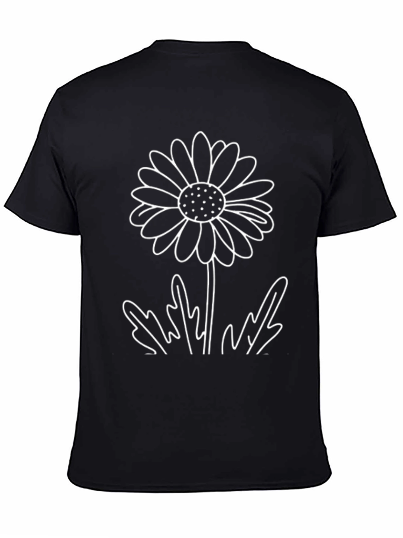 Daisy Graphic Tee - Classic Black Cotton T-Shirt