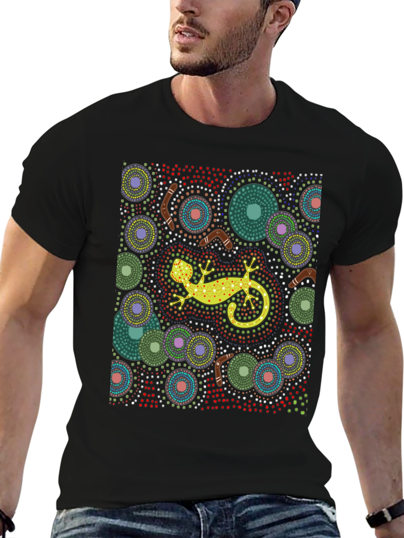 Aboriginal Art Lizard Tee