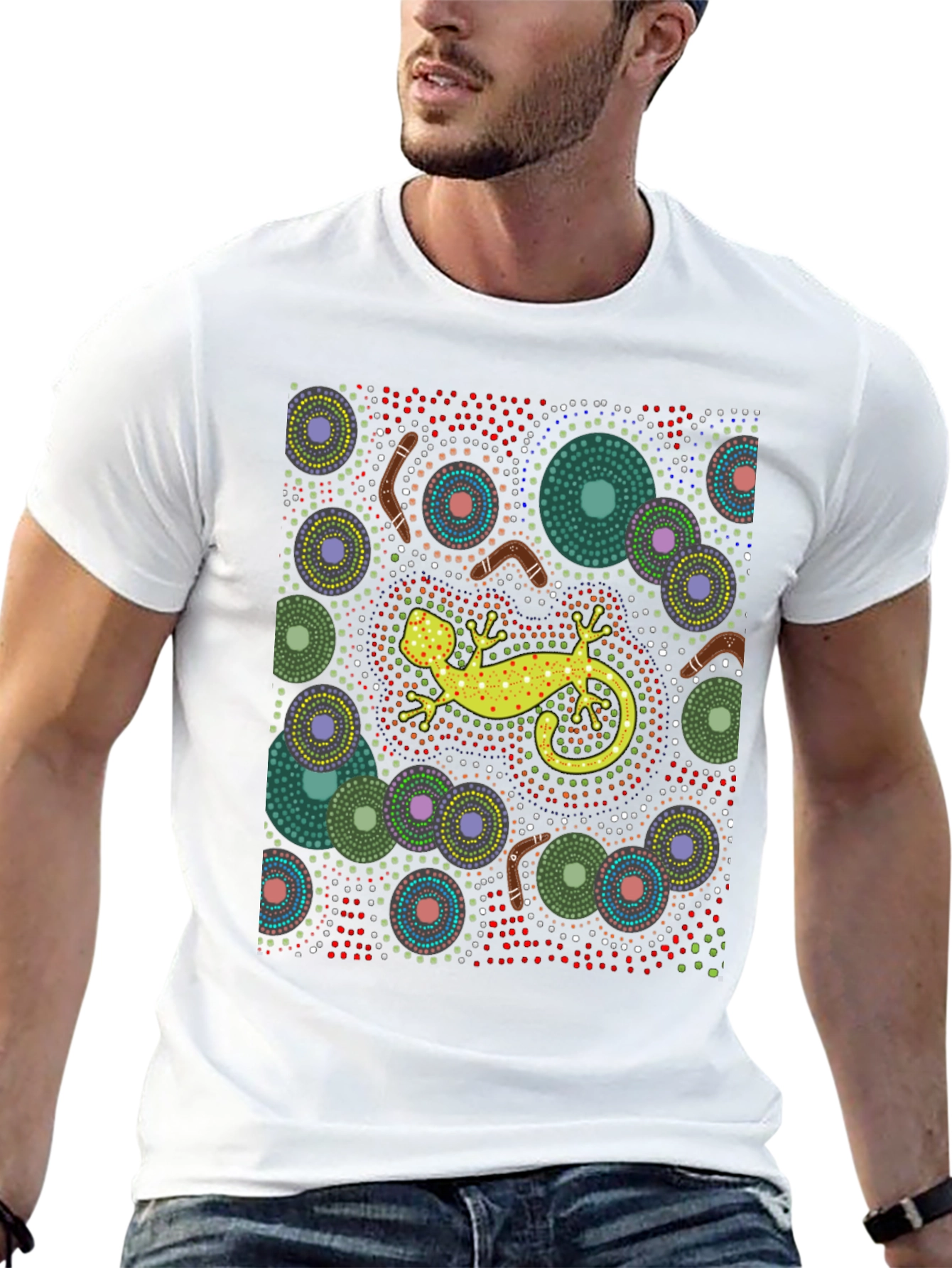 Aboriginal Art Lizard Tee