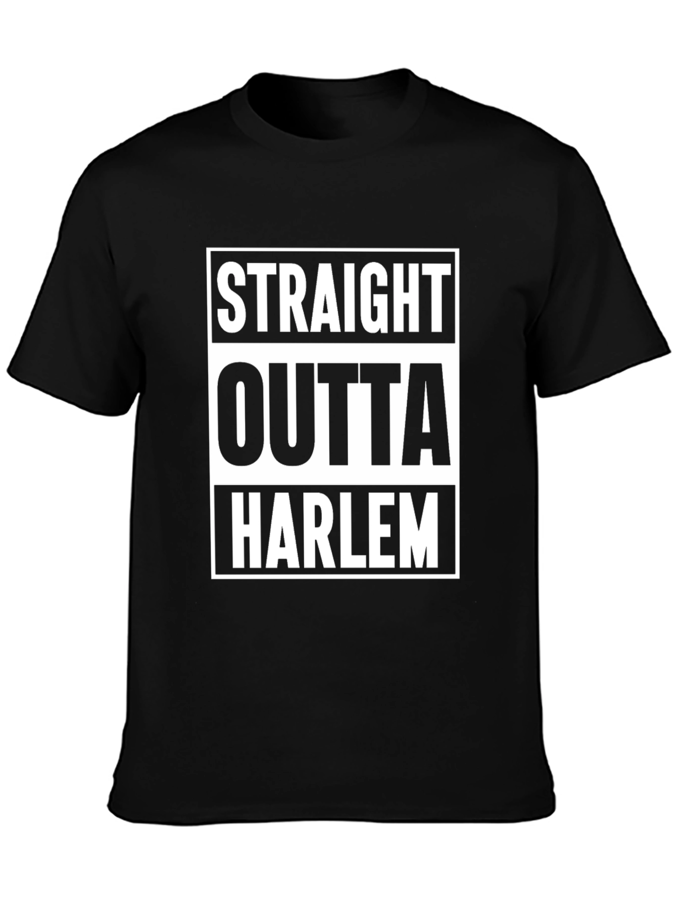 Straight Outta Harlem Graphic Tee - Black