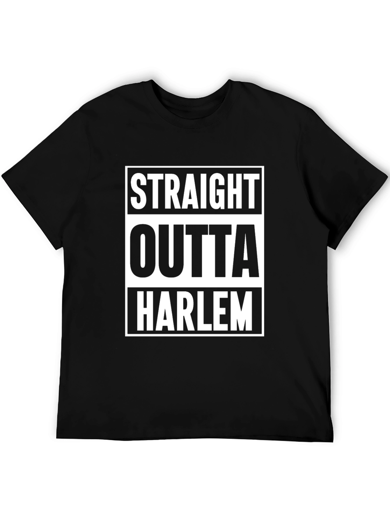 Straight Outta Harlem Graphic Tee - Black