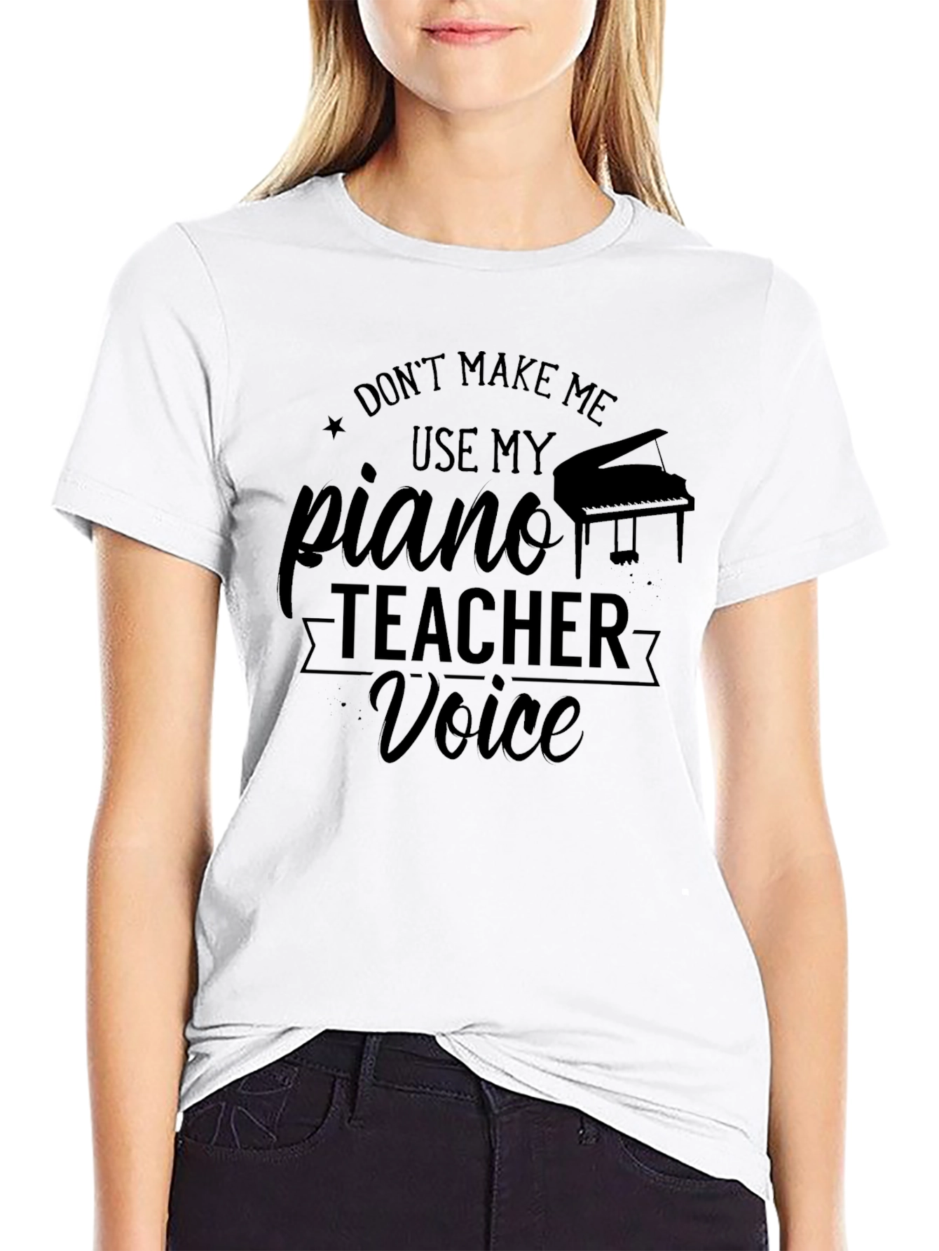 Piano Teacher Voice Graphic Tee - Music Lover Shirt
