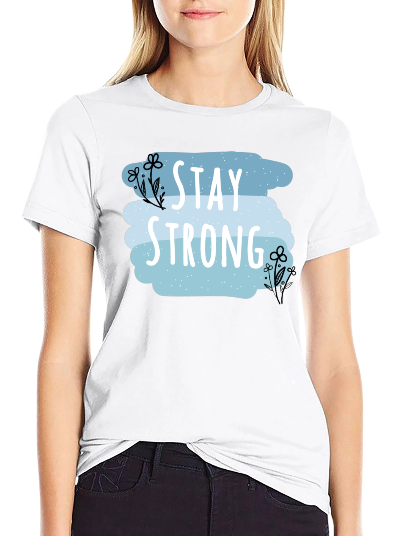 Stay Strong Graphic Print Mens T-Shirt