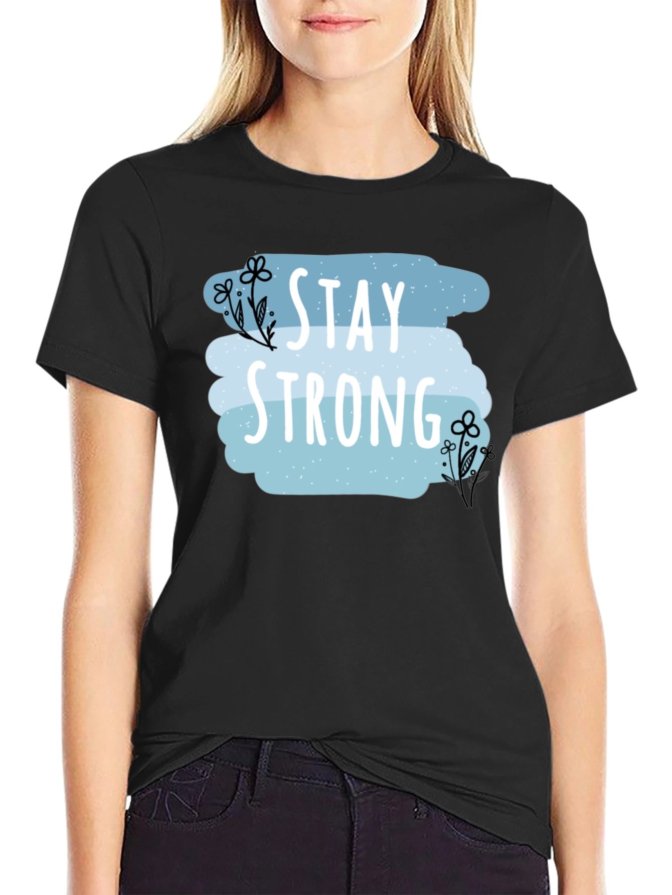 Stay Strong Graphic Print Mens T-Shirt