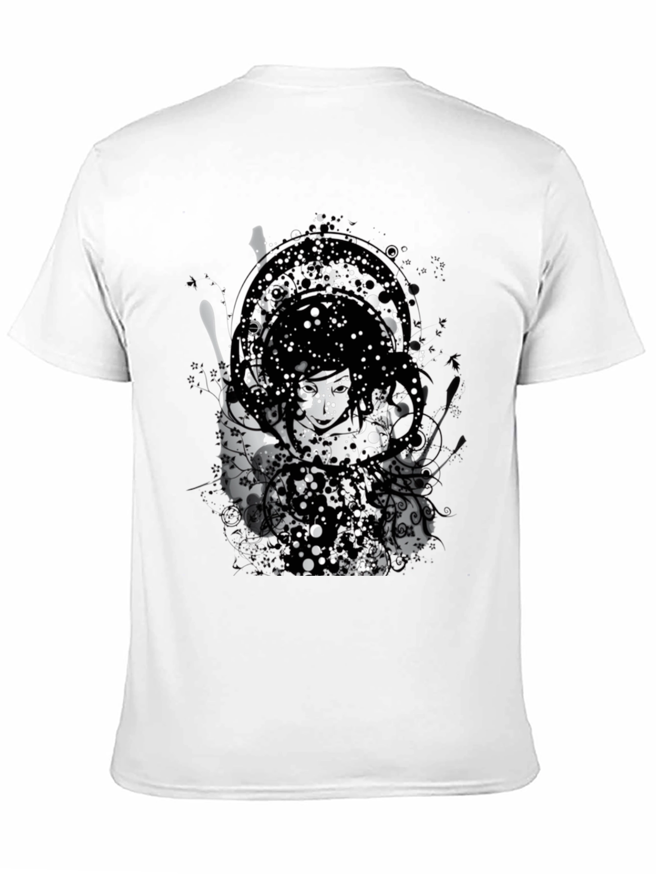 Abstract Graphic Print Black T-Shirt