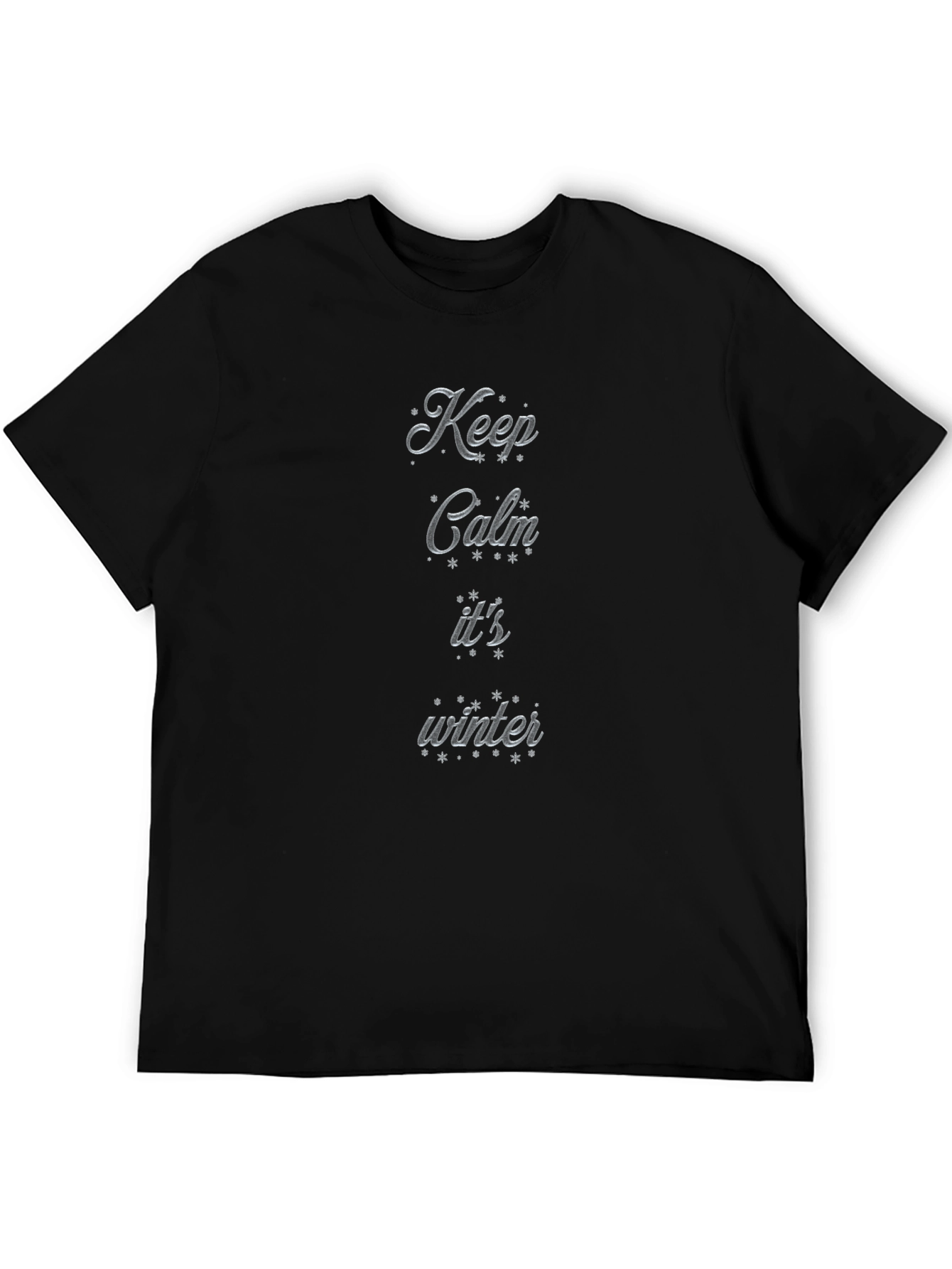 Keep Calm Its Winter Black Graphic Tee