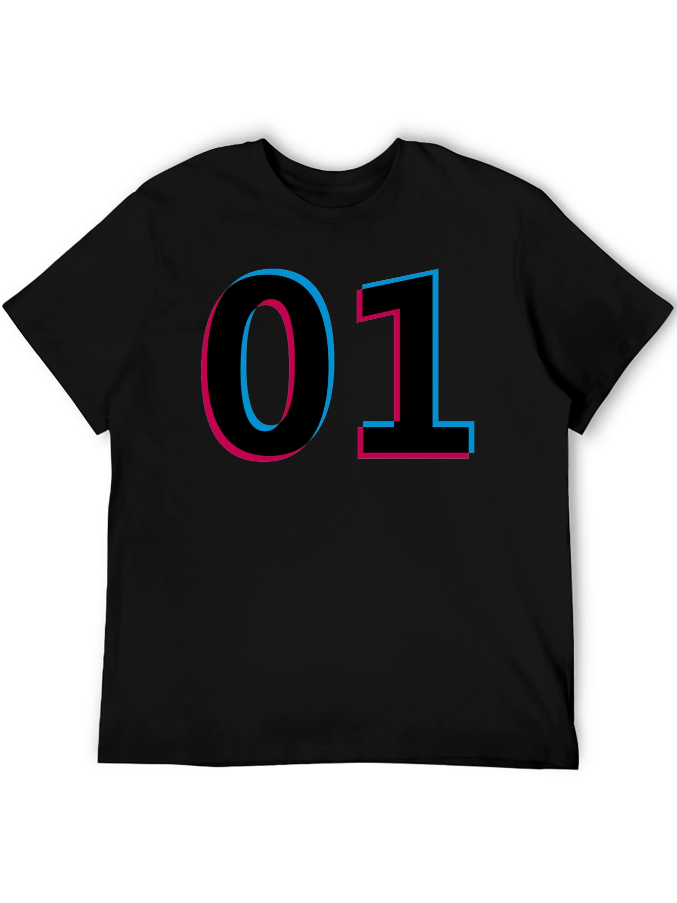 Retro 01 Graphic Tee - Black Cotton T-Shirt