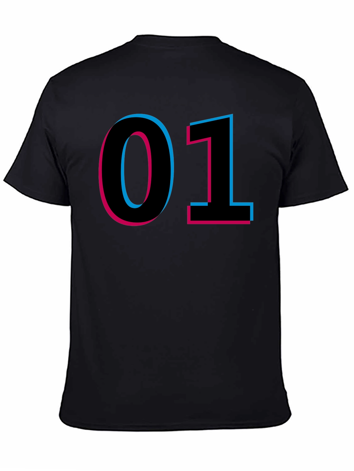 Retro 01 Graphic Tee - Black Cotton T-Shirt