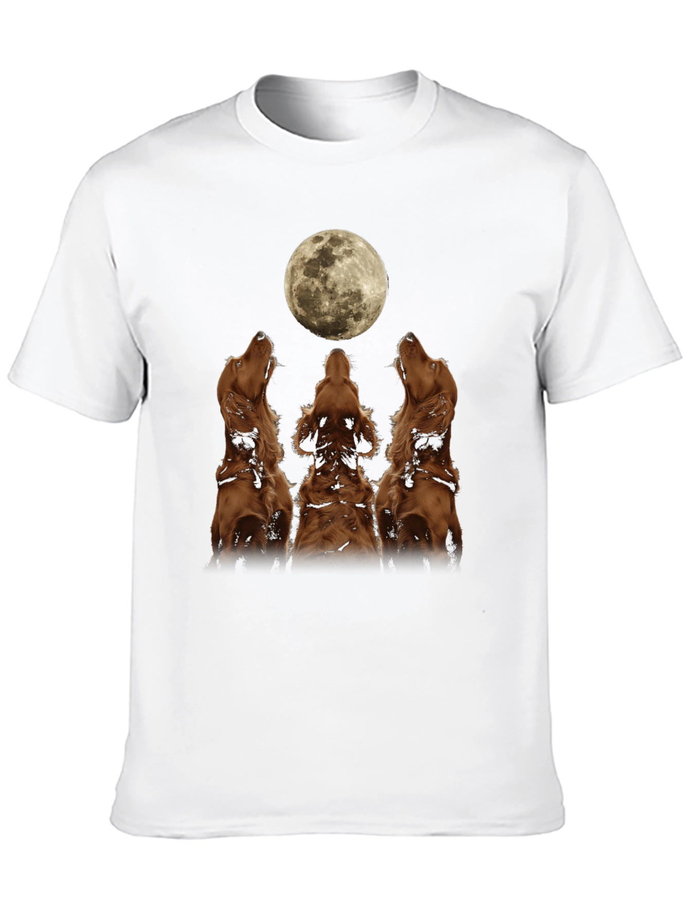 Dog Moon Howl T-Shirt - Black