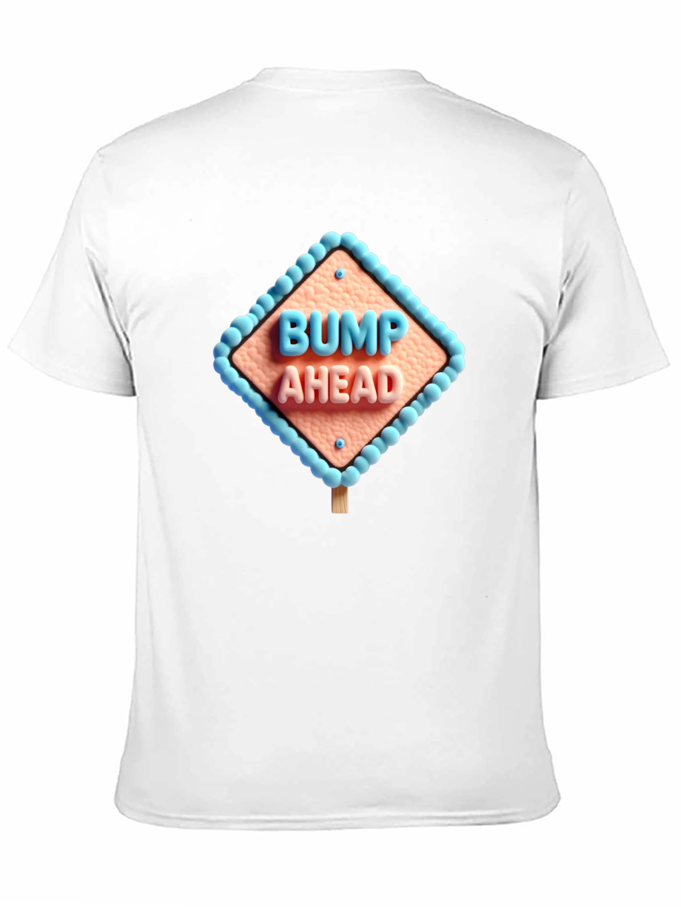 Bump Ahead Graphic Tee - Black Cotton T-Shirt