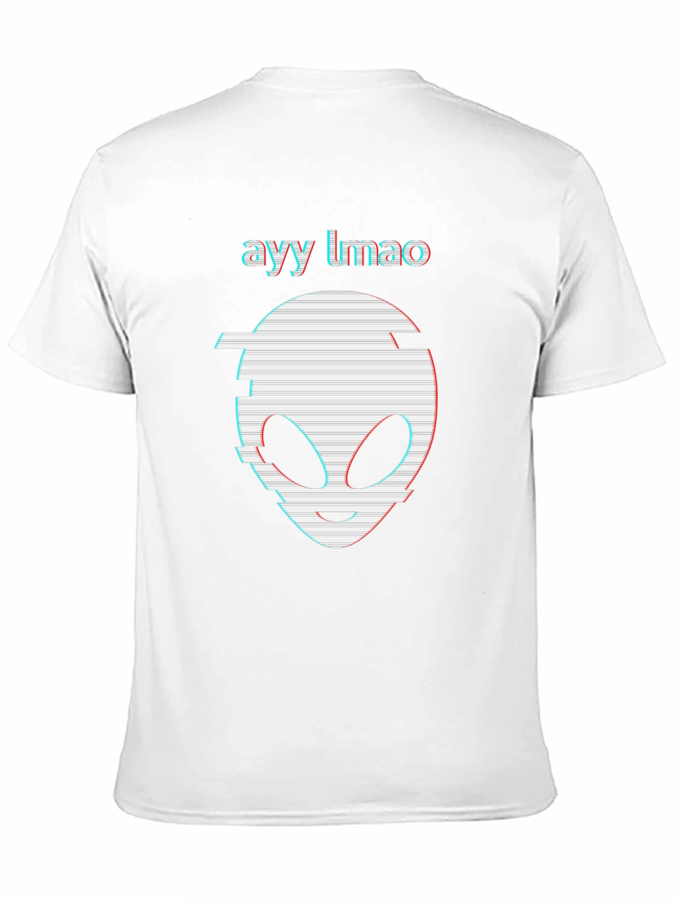 Ayy Lmao Alien Glitch Graphic Black T-Shirt