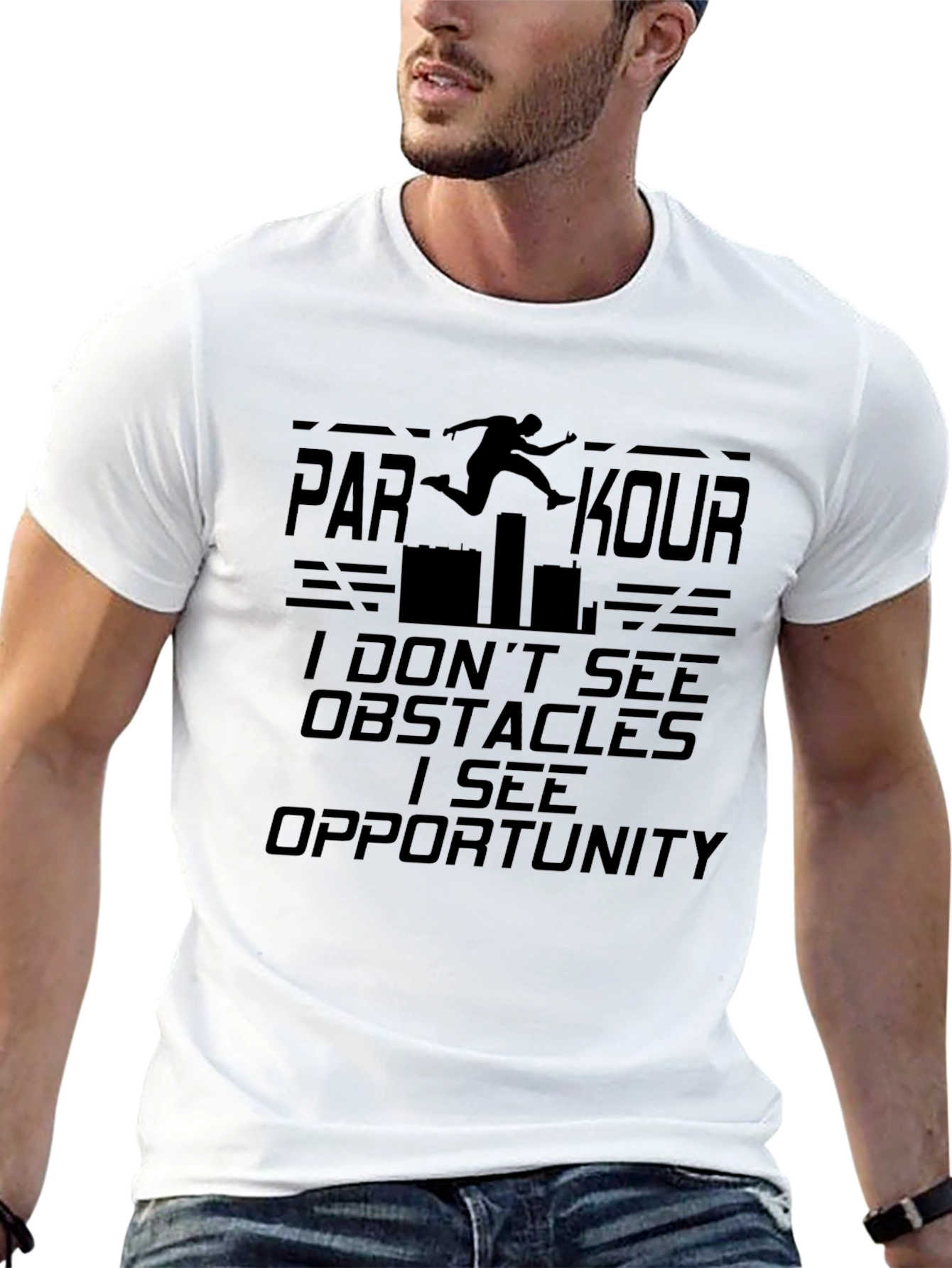 Parkour Opportunity Graphic Black T-Shirt