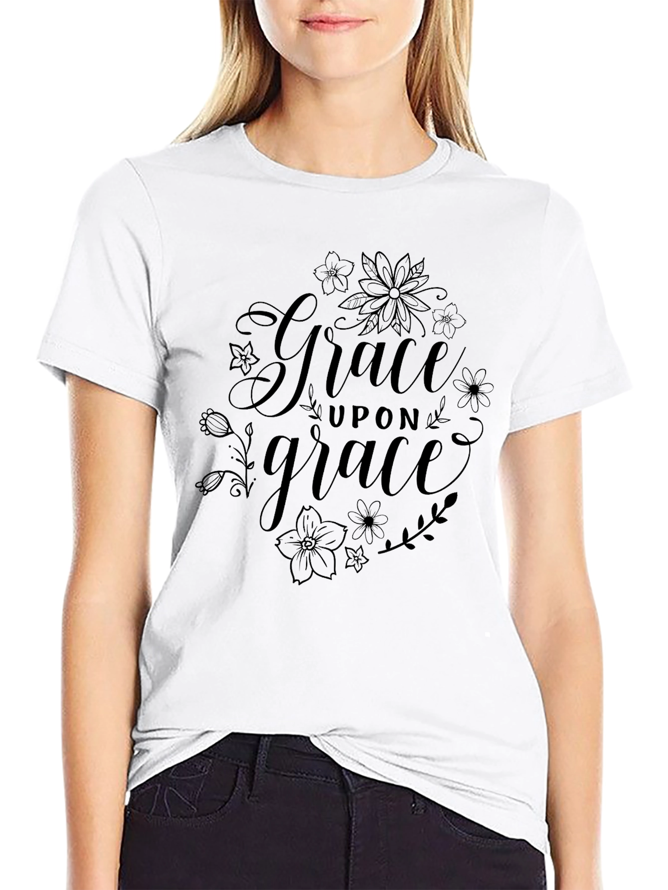 Grace Upon Grace Black Graphic T-Shirt
