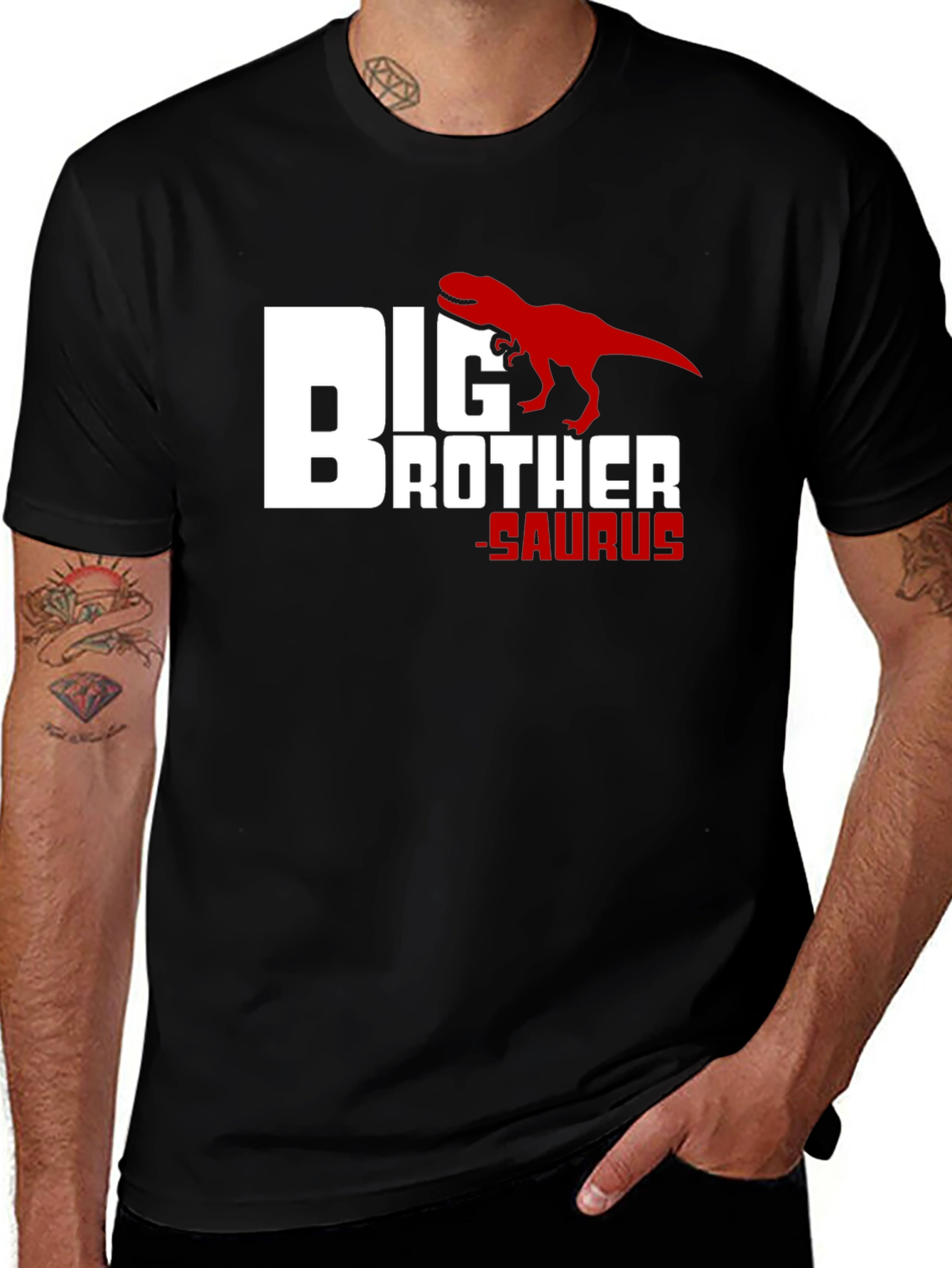 Big Brother Saurus T-Shirt: Dinosaur Graphic Tee