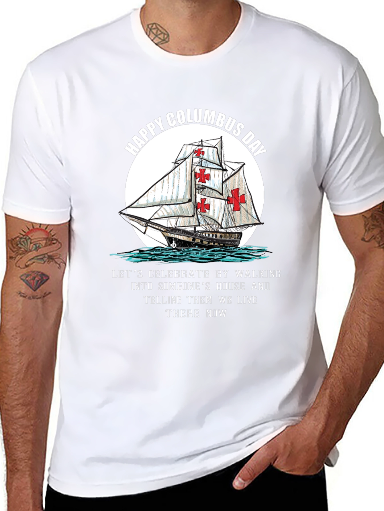 Happy Columbus Day Graphic T-Shirt