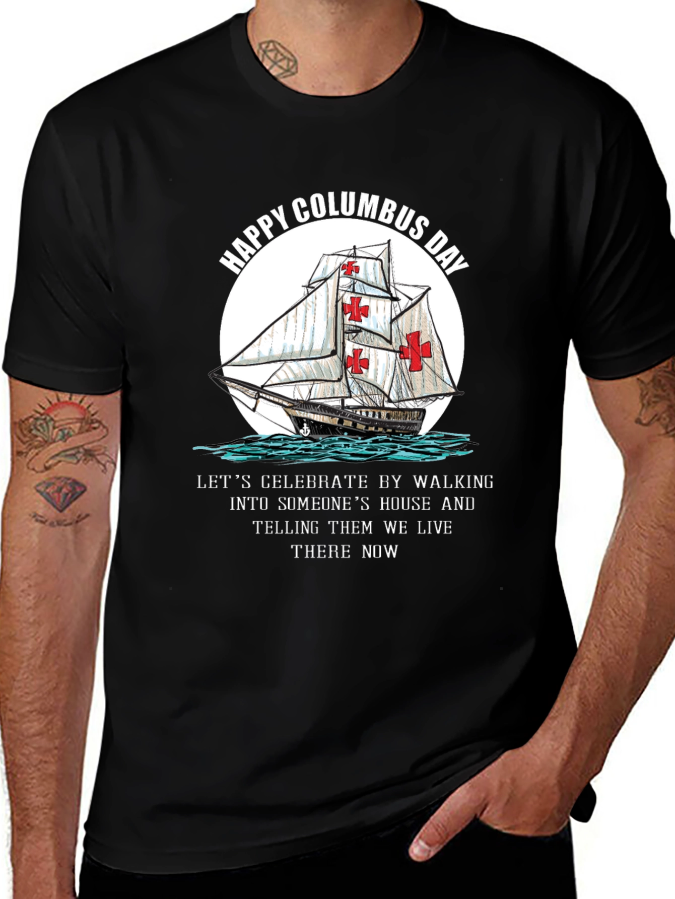Happy Columbus Day Graphic T-Shirt