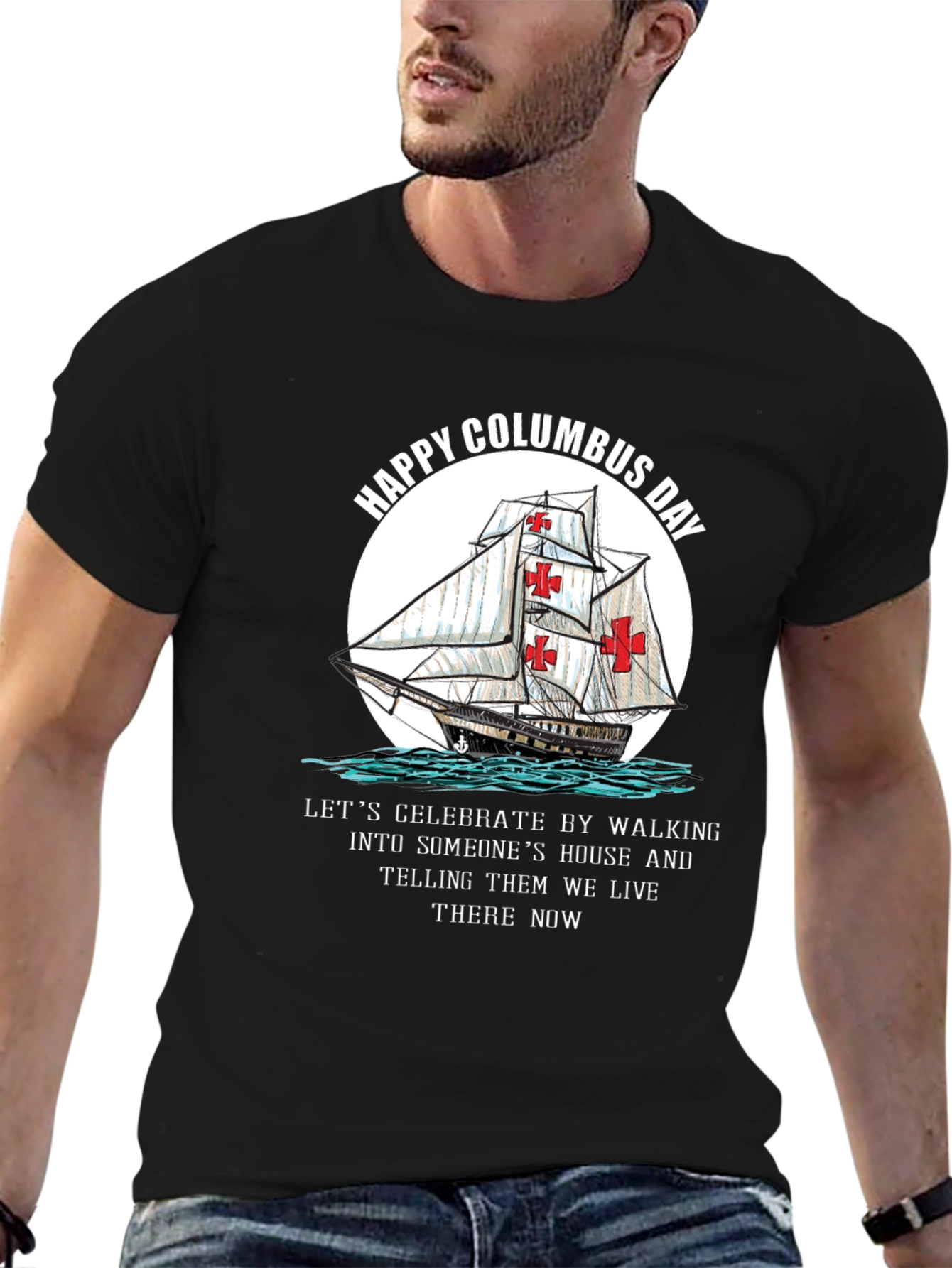 Happy Columbus Day Graphic T-Shirt