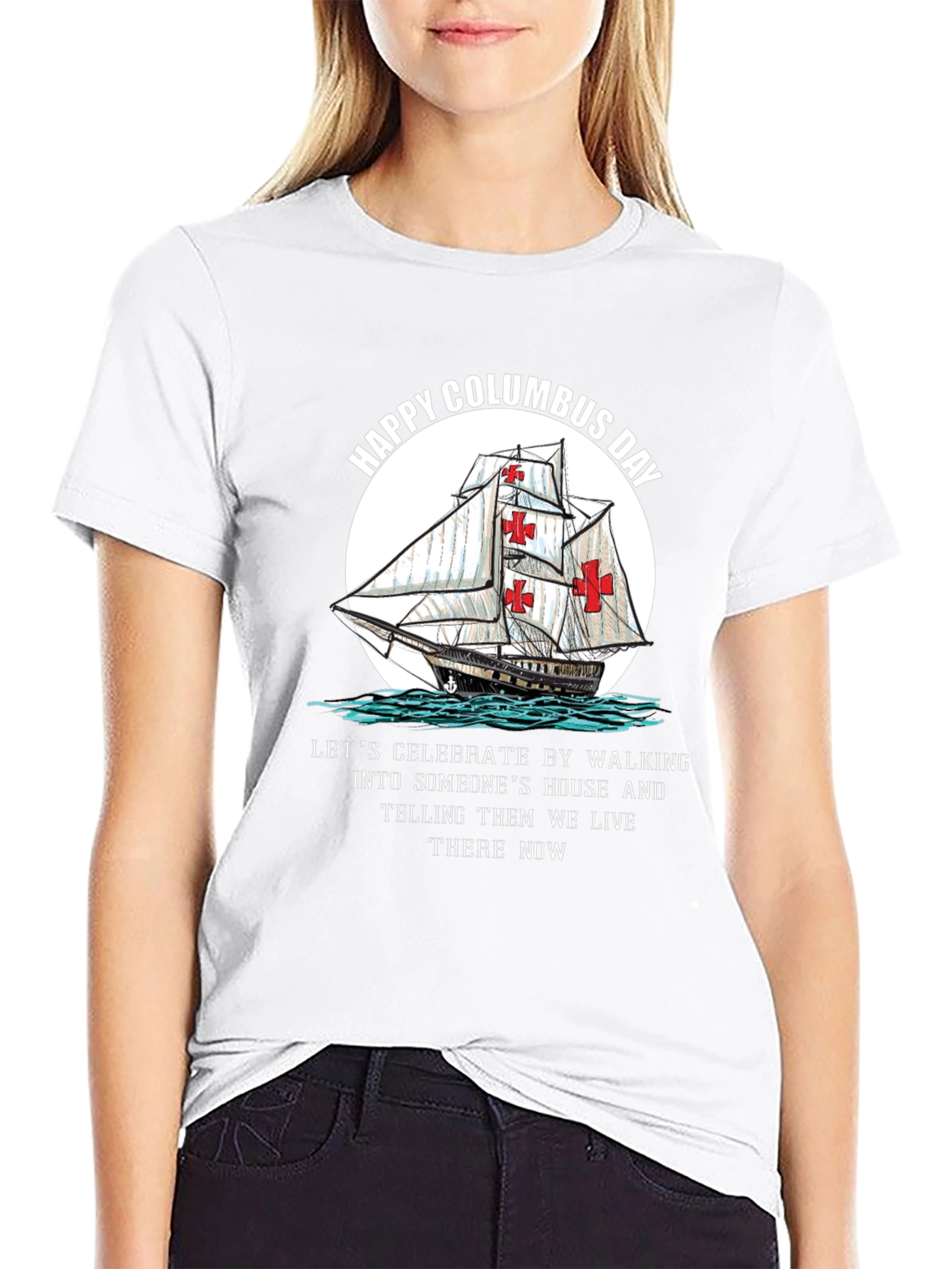 Happy Columbus Day Graphic T-Shirt