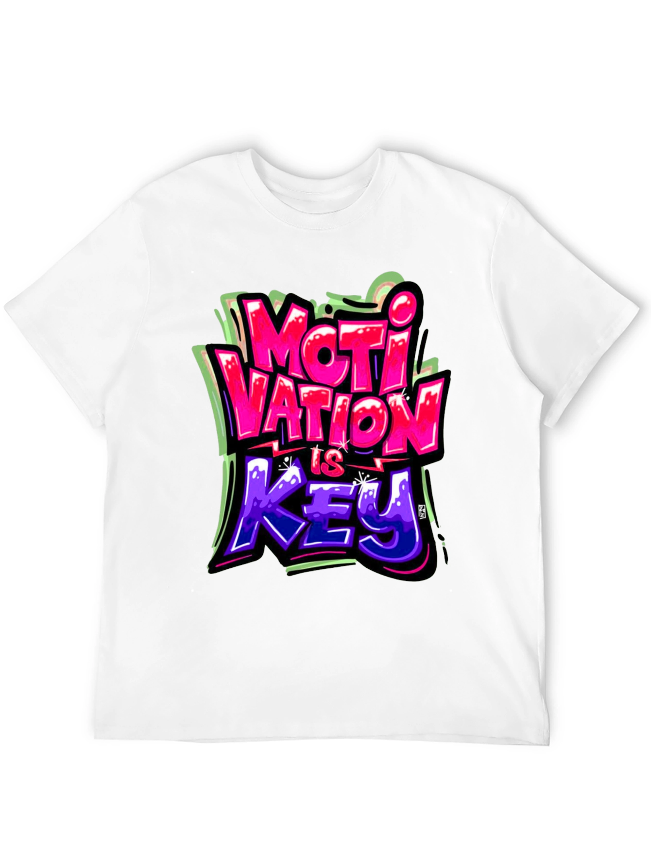 Motivation Is Key Graphic Tee - Stylish Streetwear