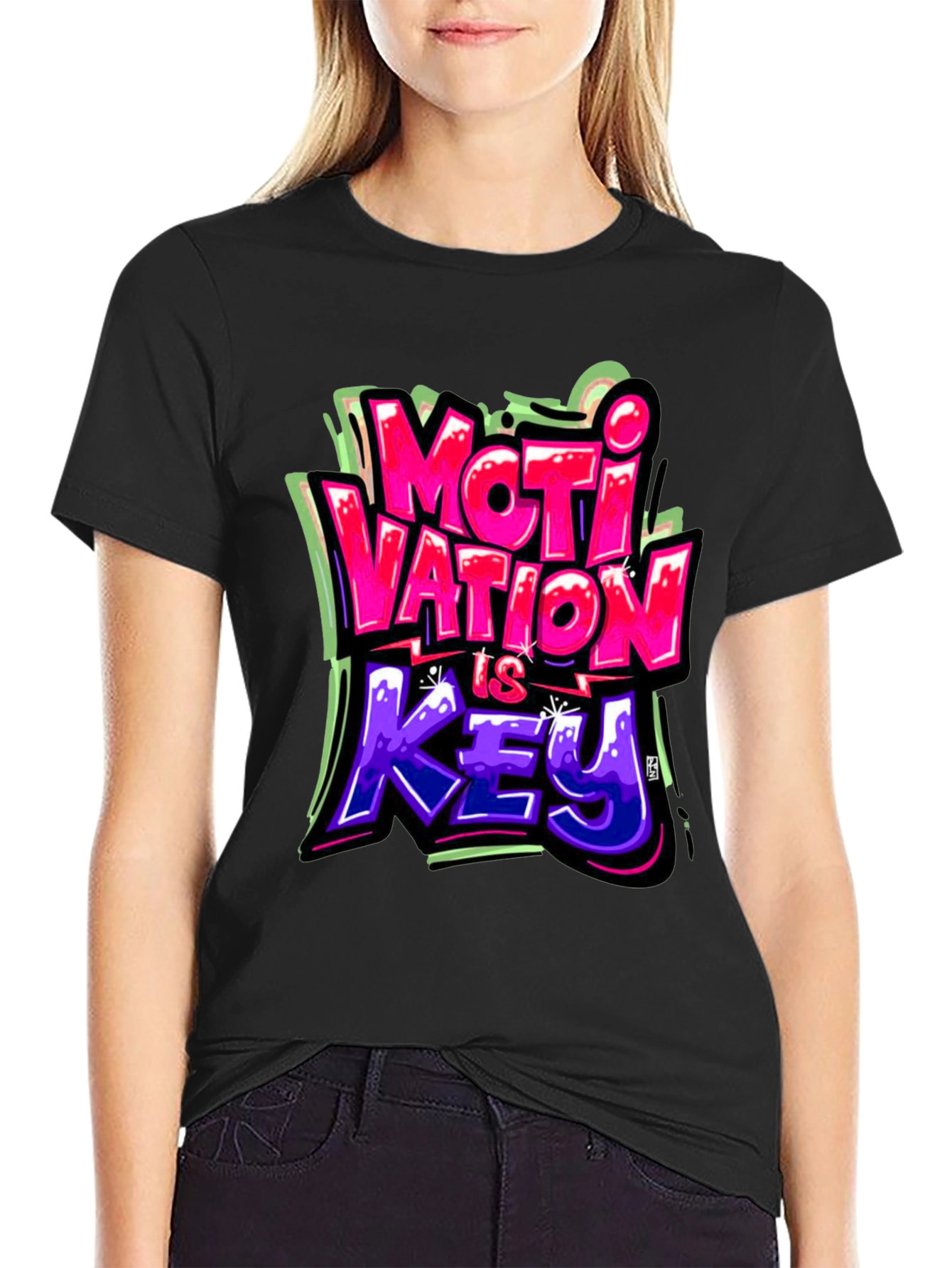 Motivation Is Key Graphic Tee - Stylish Streetwear
