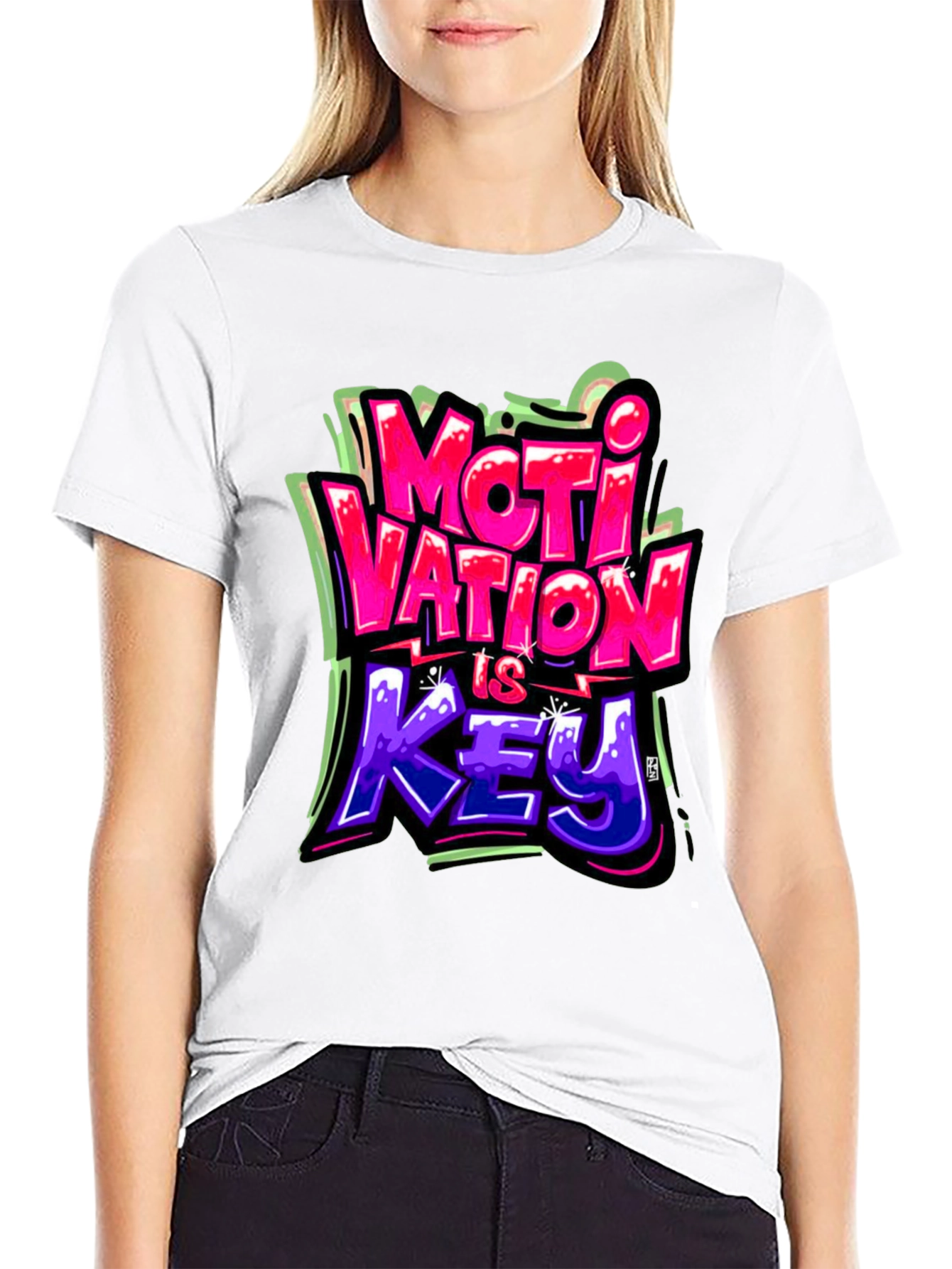Motivation Is Key Graphic Tee - Stylish Streetwear