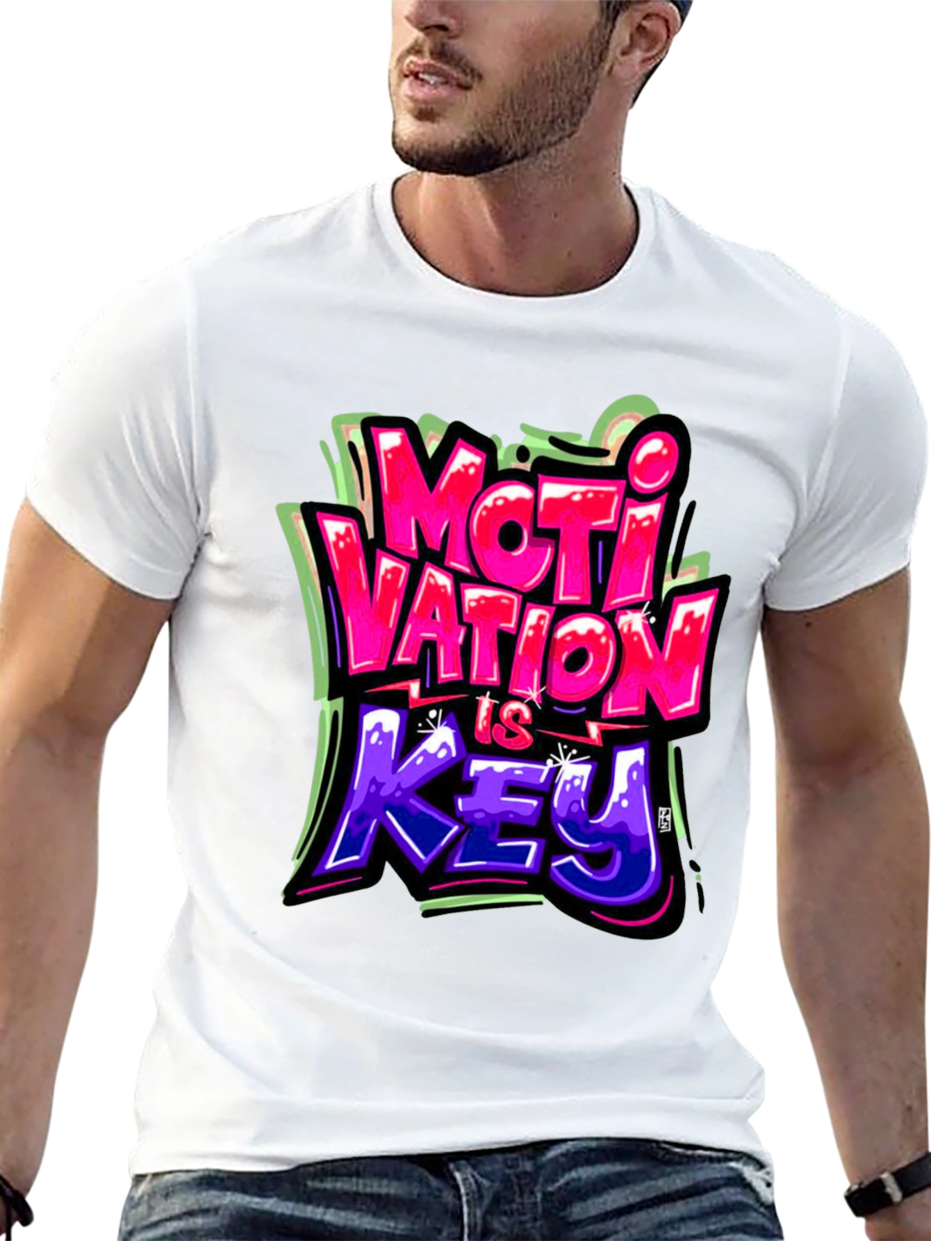 Motivation Is Key Graphic Tee - Stylish Streetwear