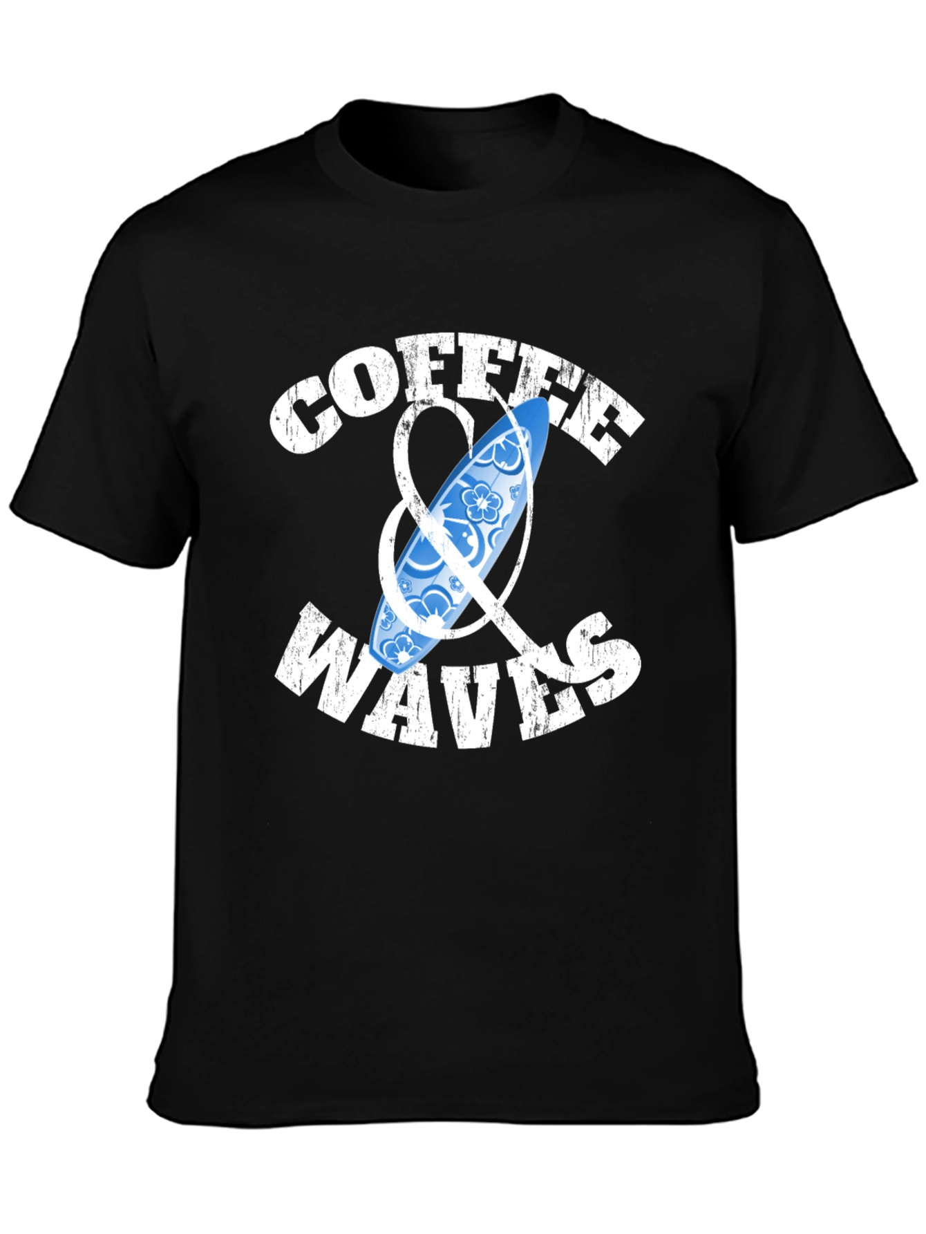 Coffee & Waves Graphic Tee - Surf Style