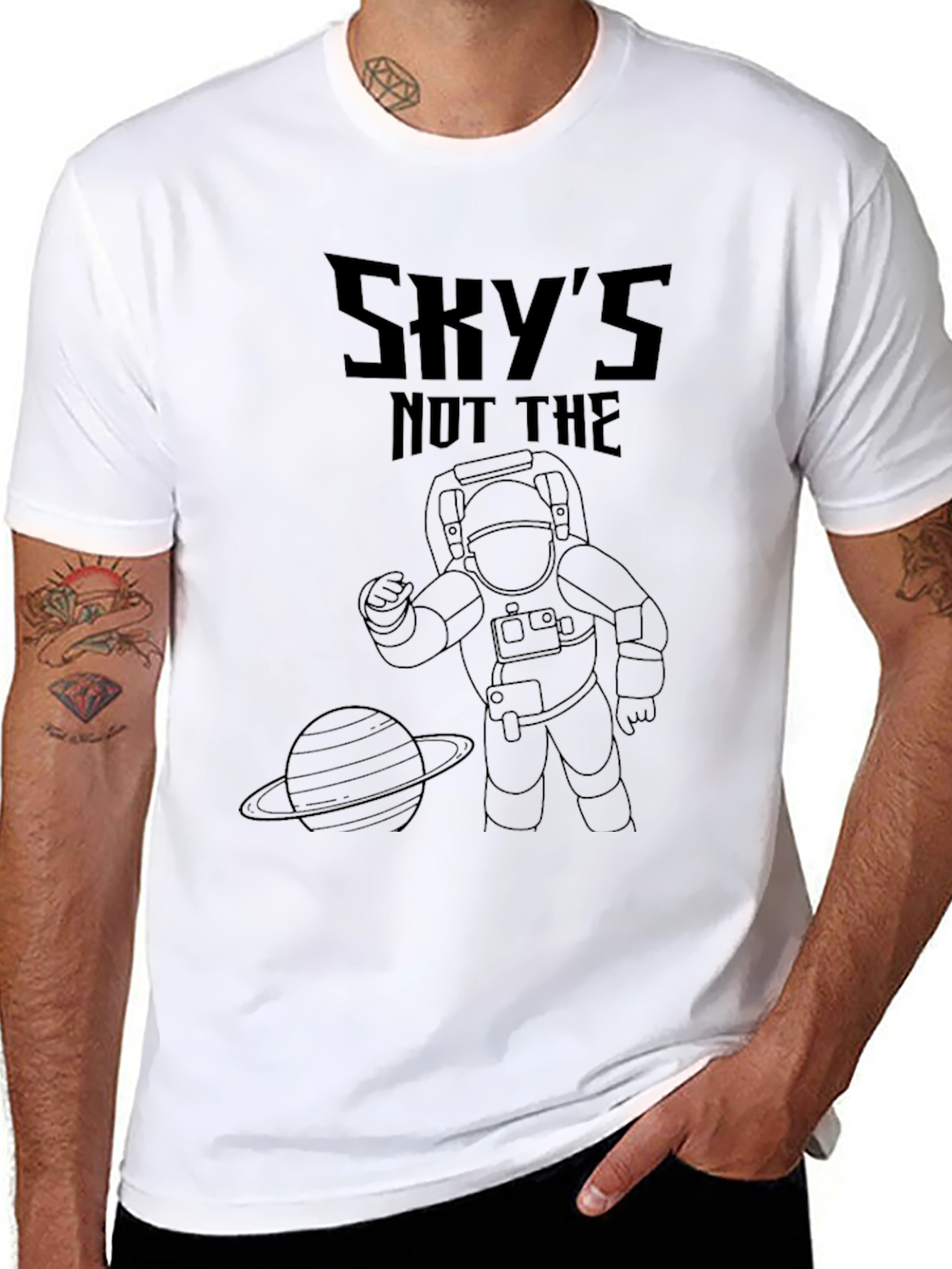 Skys Not The Limit Astronaut T-Shirt