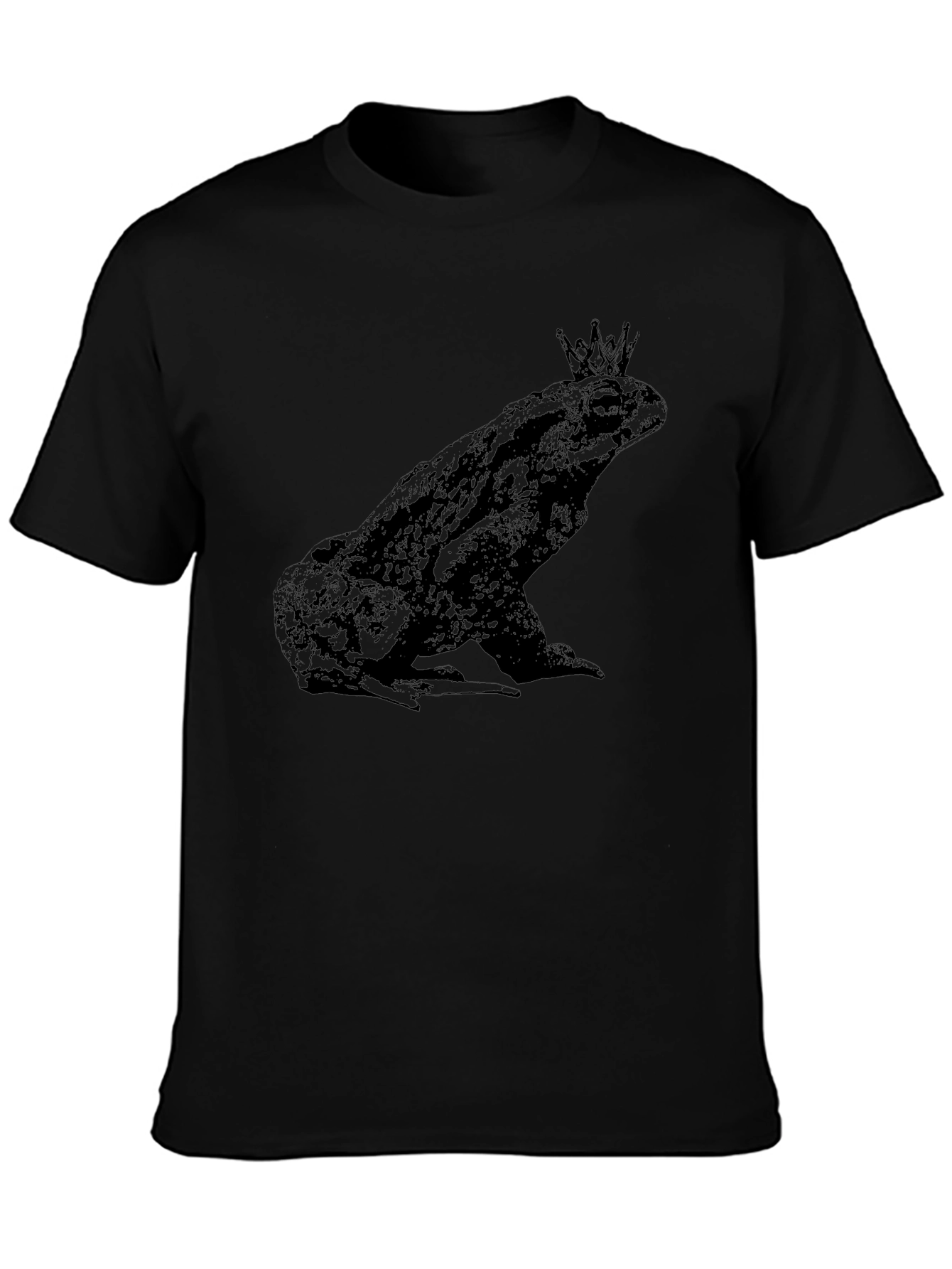 Frog King Black Graphic Tee
